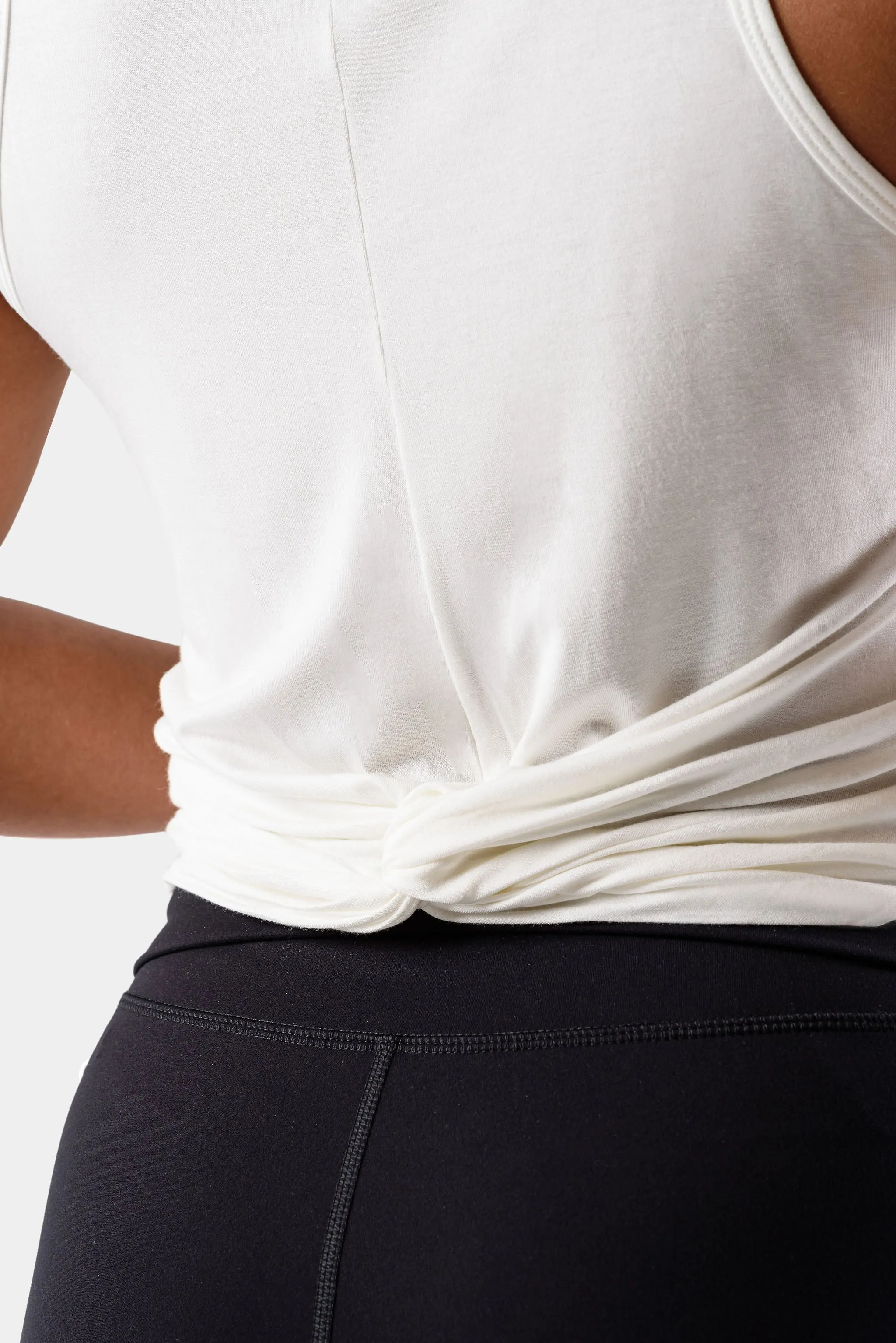 Jade Sleeveless T-Shirt - White sold by Kamo Fitness product image thumbnail 2