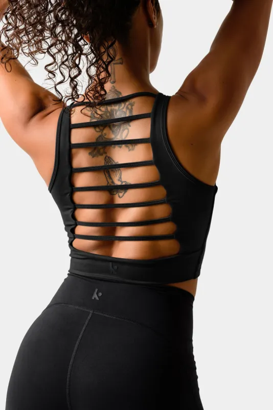 Hannah Tank Top Sports Bra - Black sold by Kamo Fitness