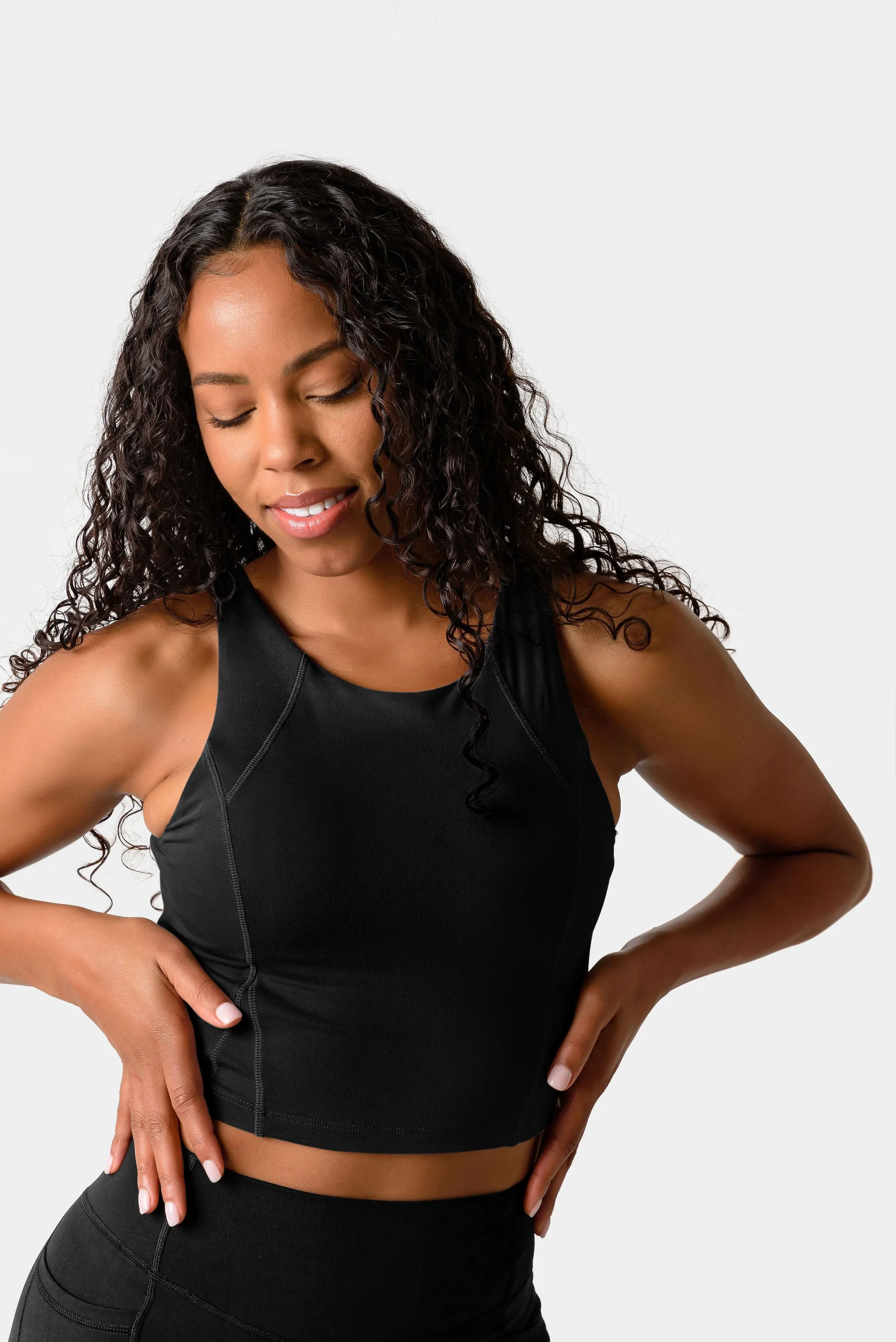 Hannah Tank Top Sports Bra - Black sold by Kamo Fitness product image thumbnail 2