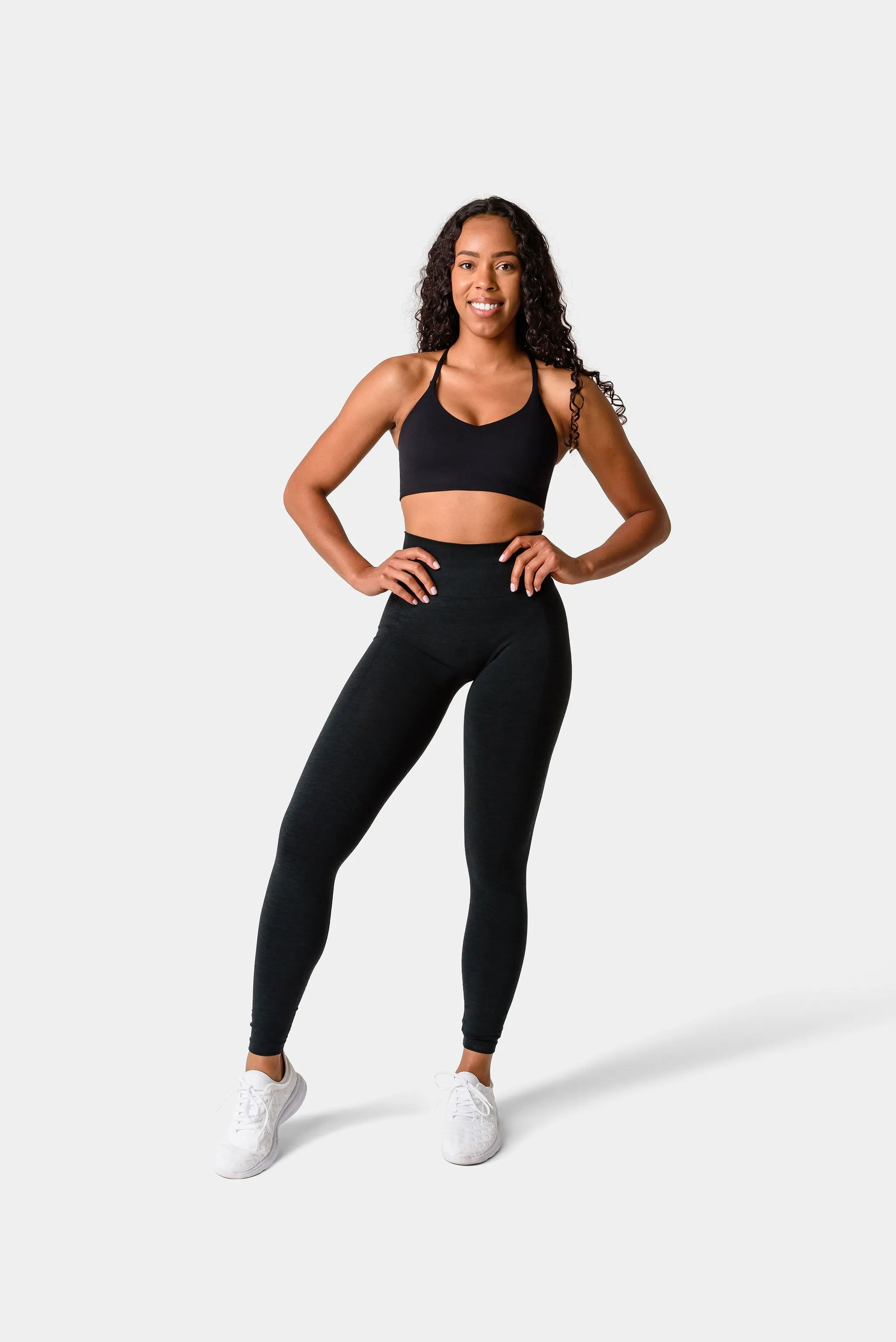 Iris Strappy Back Crop Sports Bra - Black sold by Kamo Fitness product image thumbnail 3