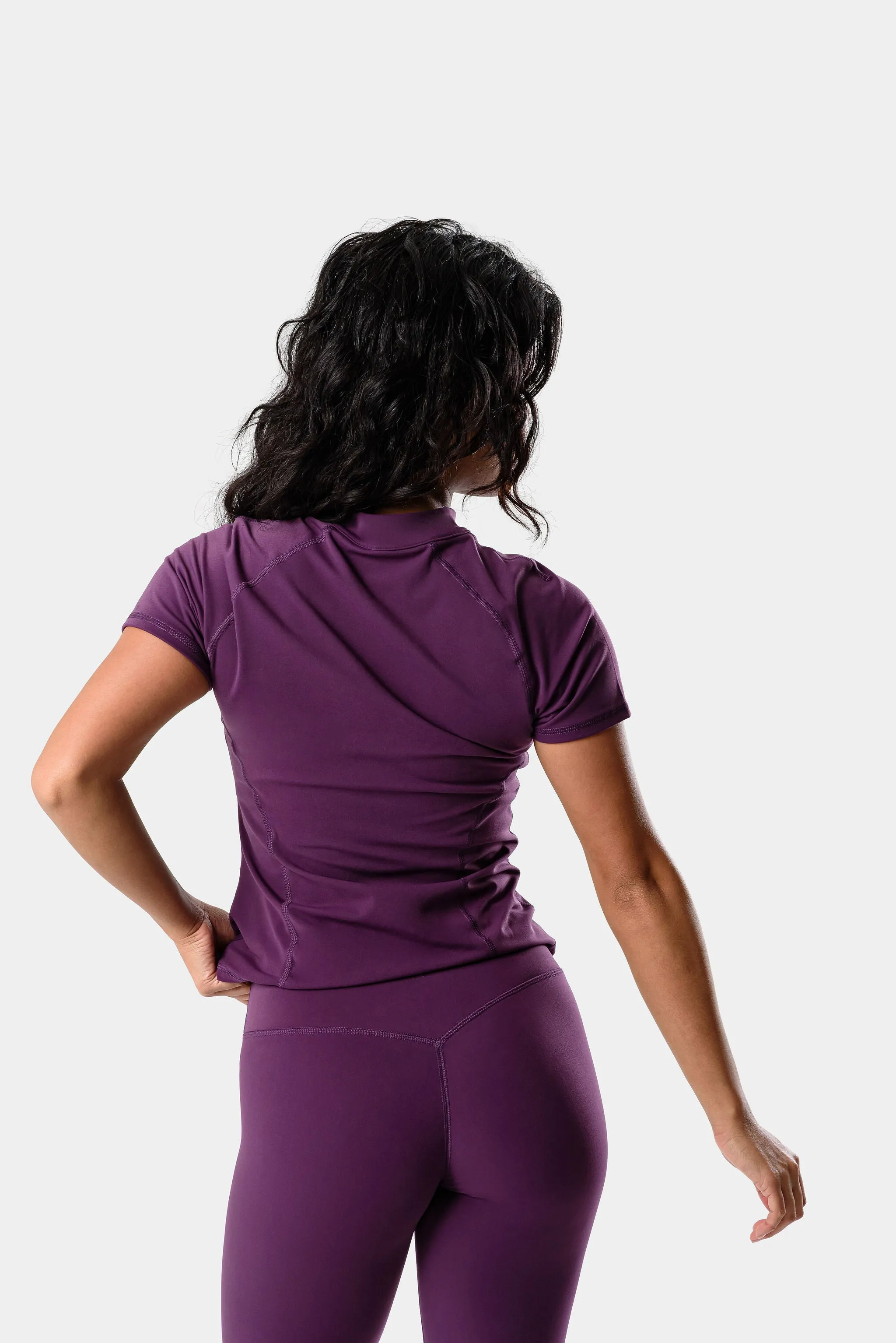 Mia Short Sleeved Top - Blackberry Wine sold by Kamo Fitness product image thumbnail 4