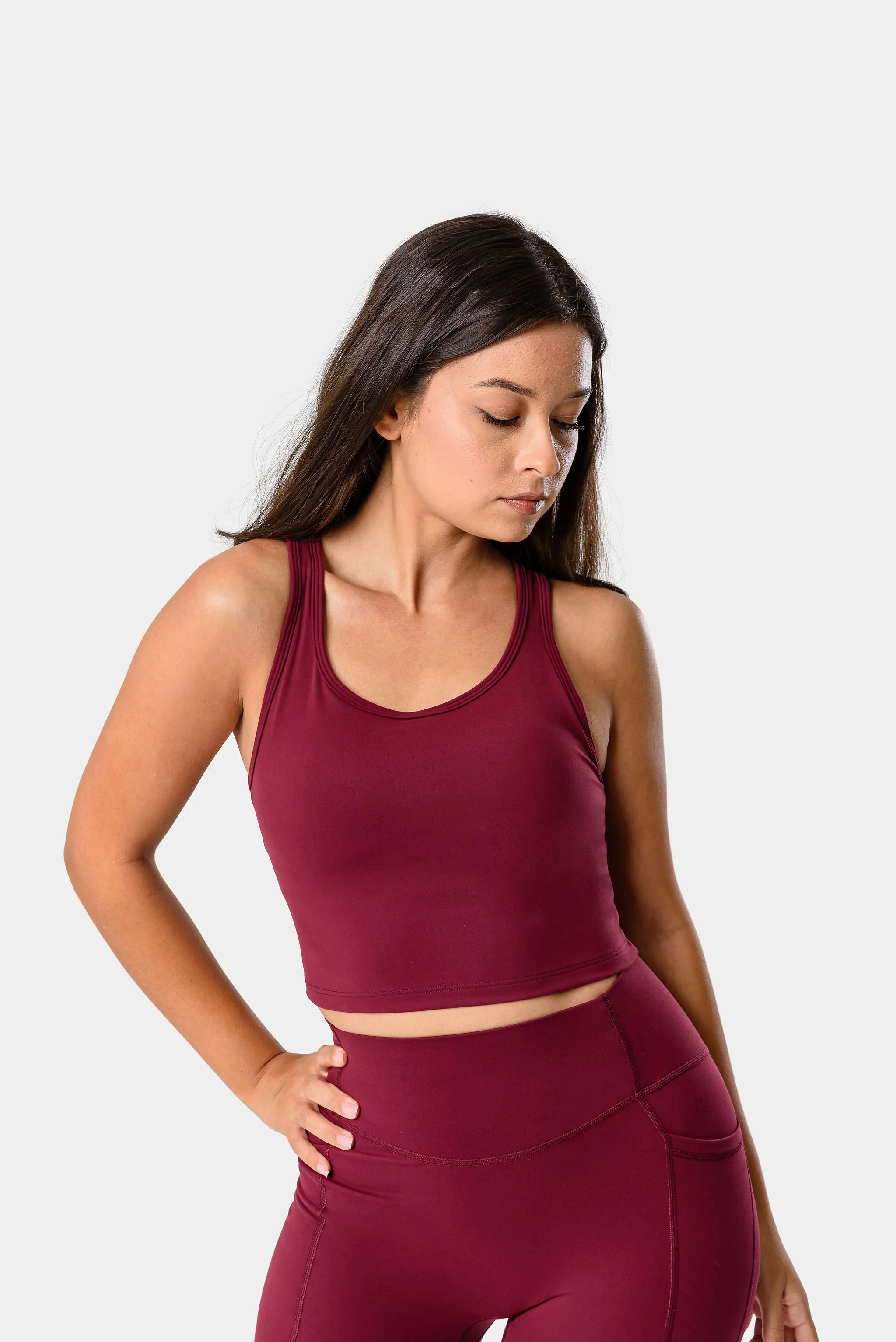 Sydney Tank Top Sports Bra - Dark Cherry sold by Kamo Fitness product image thumbnail 4