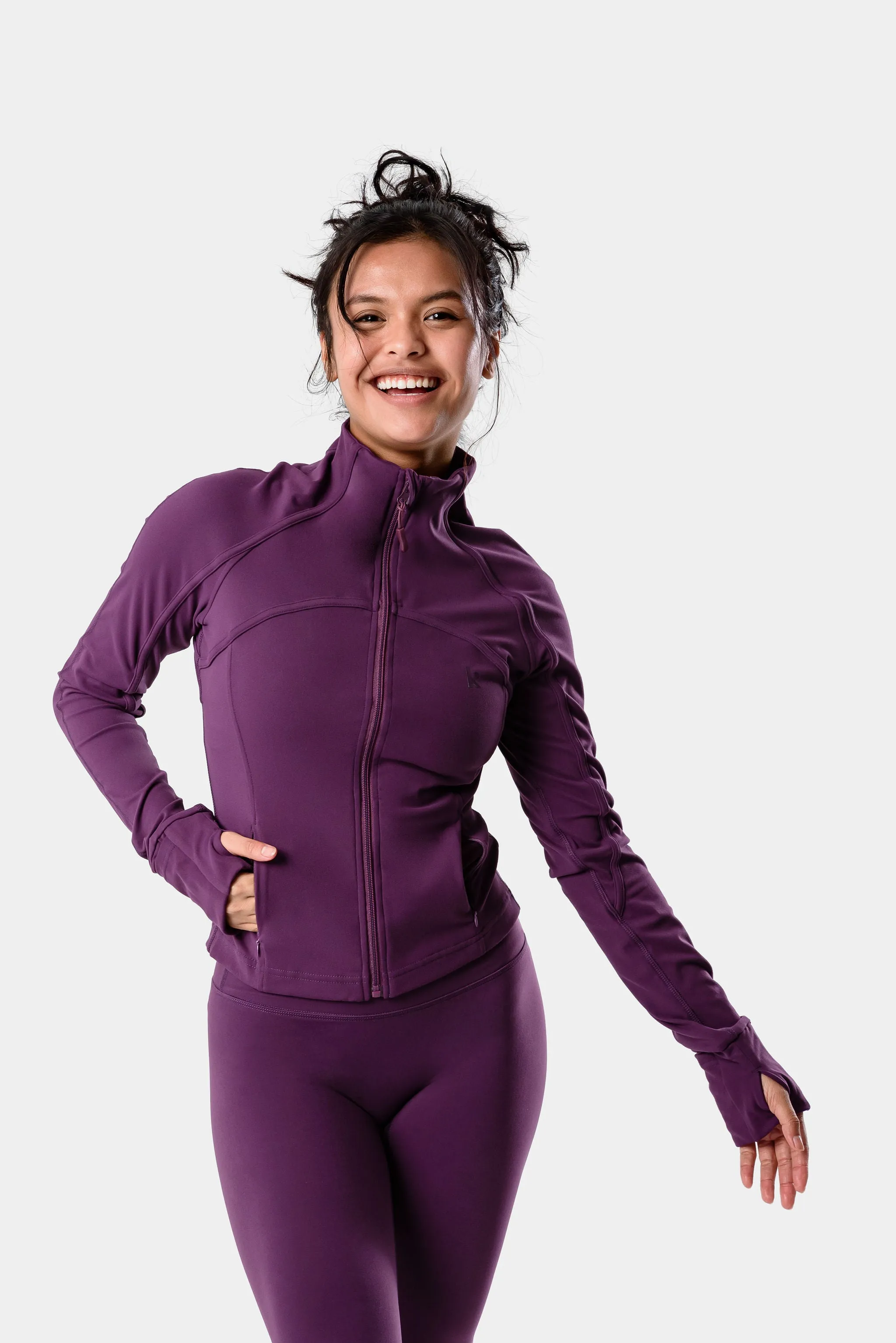 Serenity Nyla Jacket - Blackberry Wine sold by Kamo Fitness