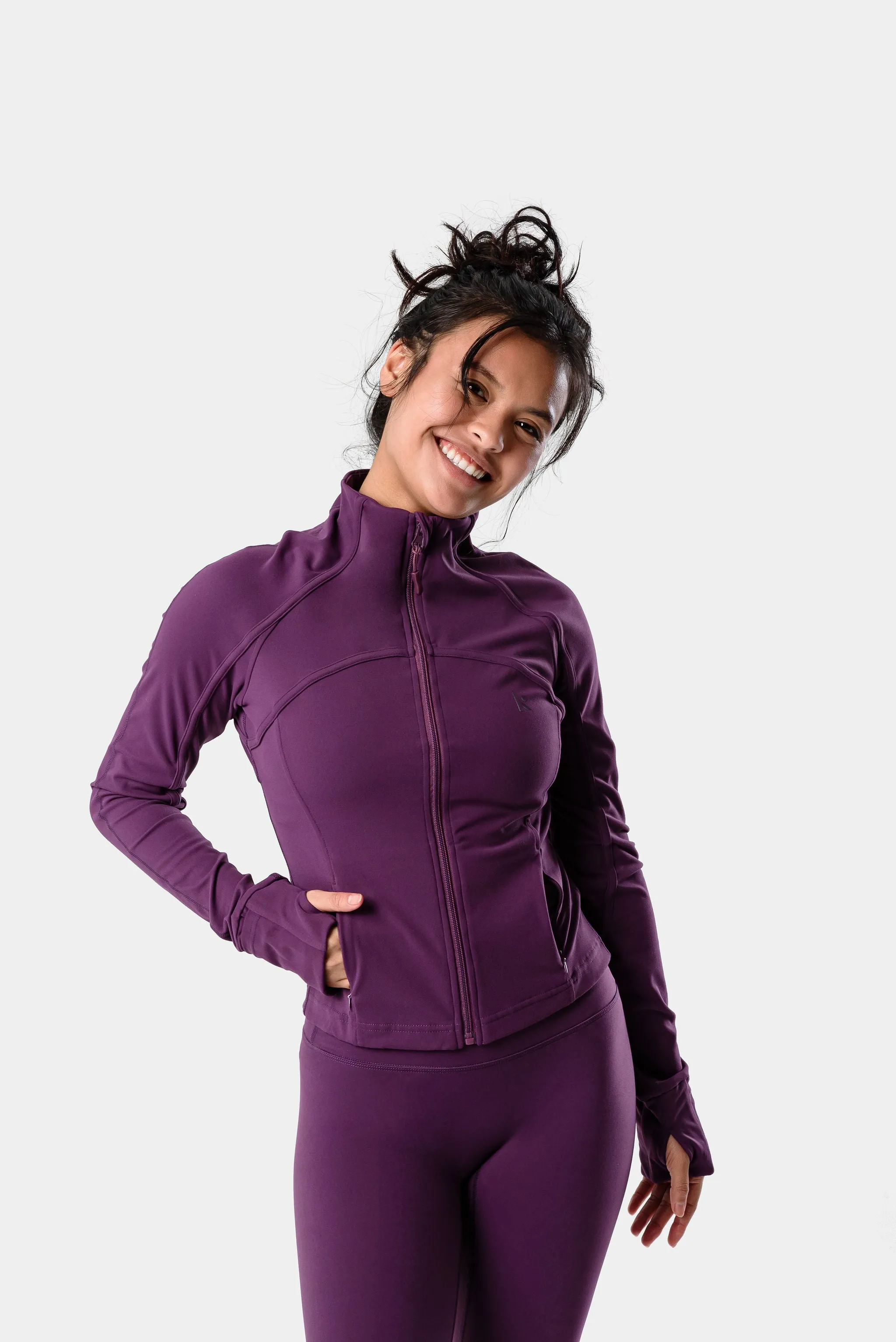 Serenity Nyla Jacket - Blackberry Wine sold by Kamo Fitness product image thumbnail 3
