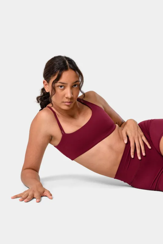 Ivy Sports Bra - Dark Cherry sold by Kamo Fitness
