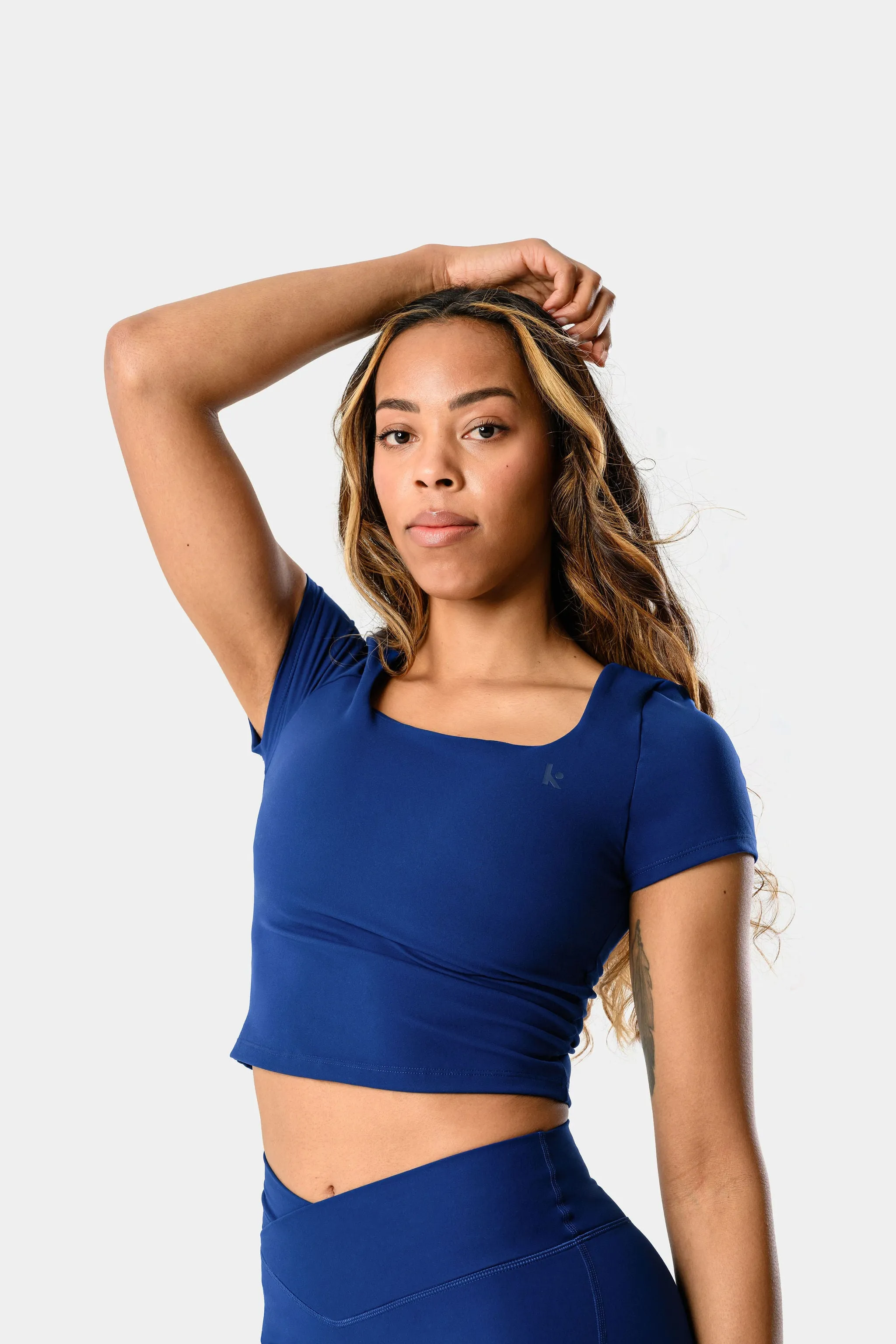 Lila Short Sleeve Top - Royal Blue sold by Kamo Fitness product image thumbnail 3