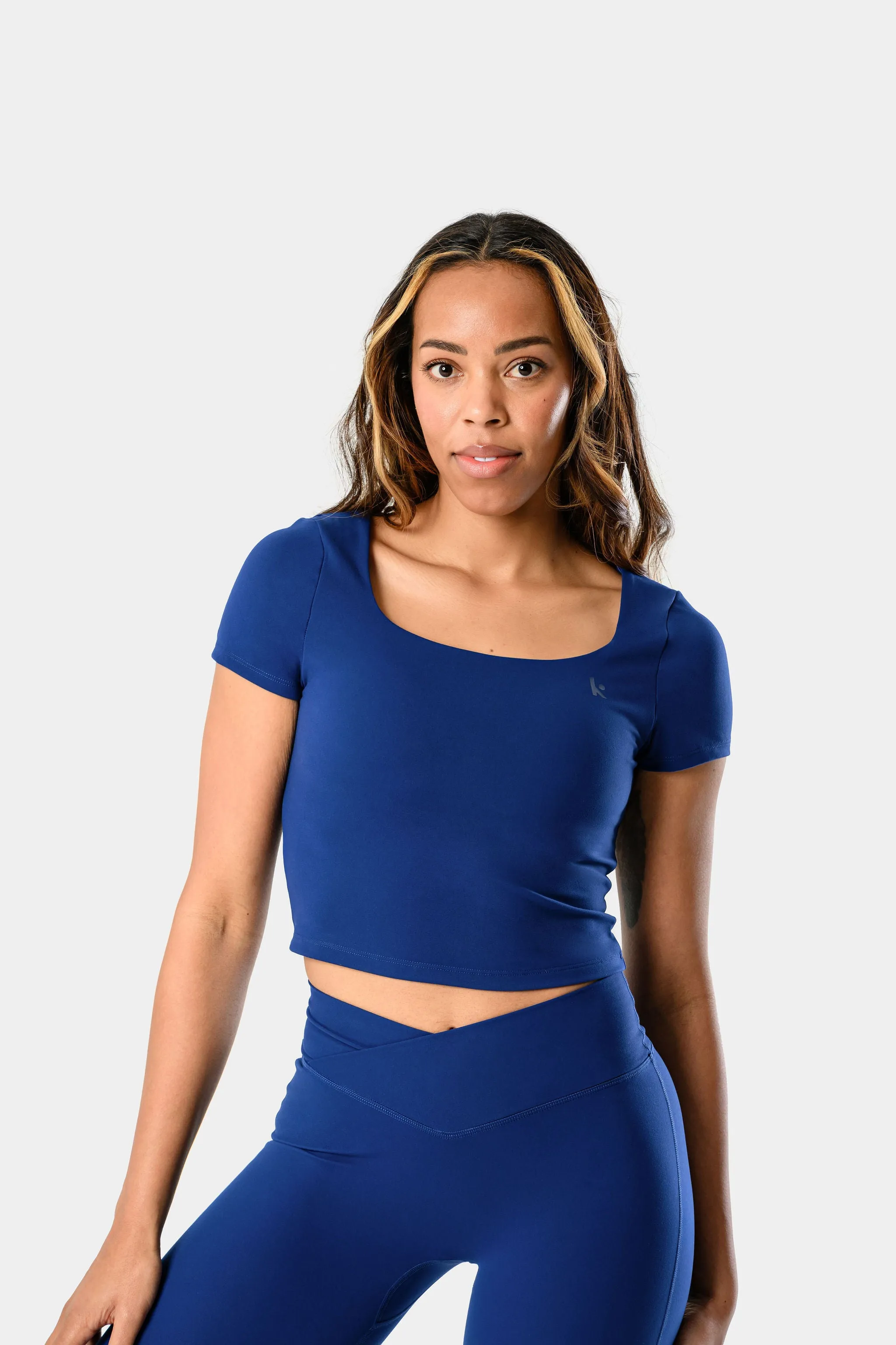 Lila Short Sleeve Top - Royal Blue sold by Kamo Fitness product image thumbnail 2