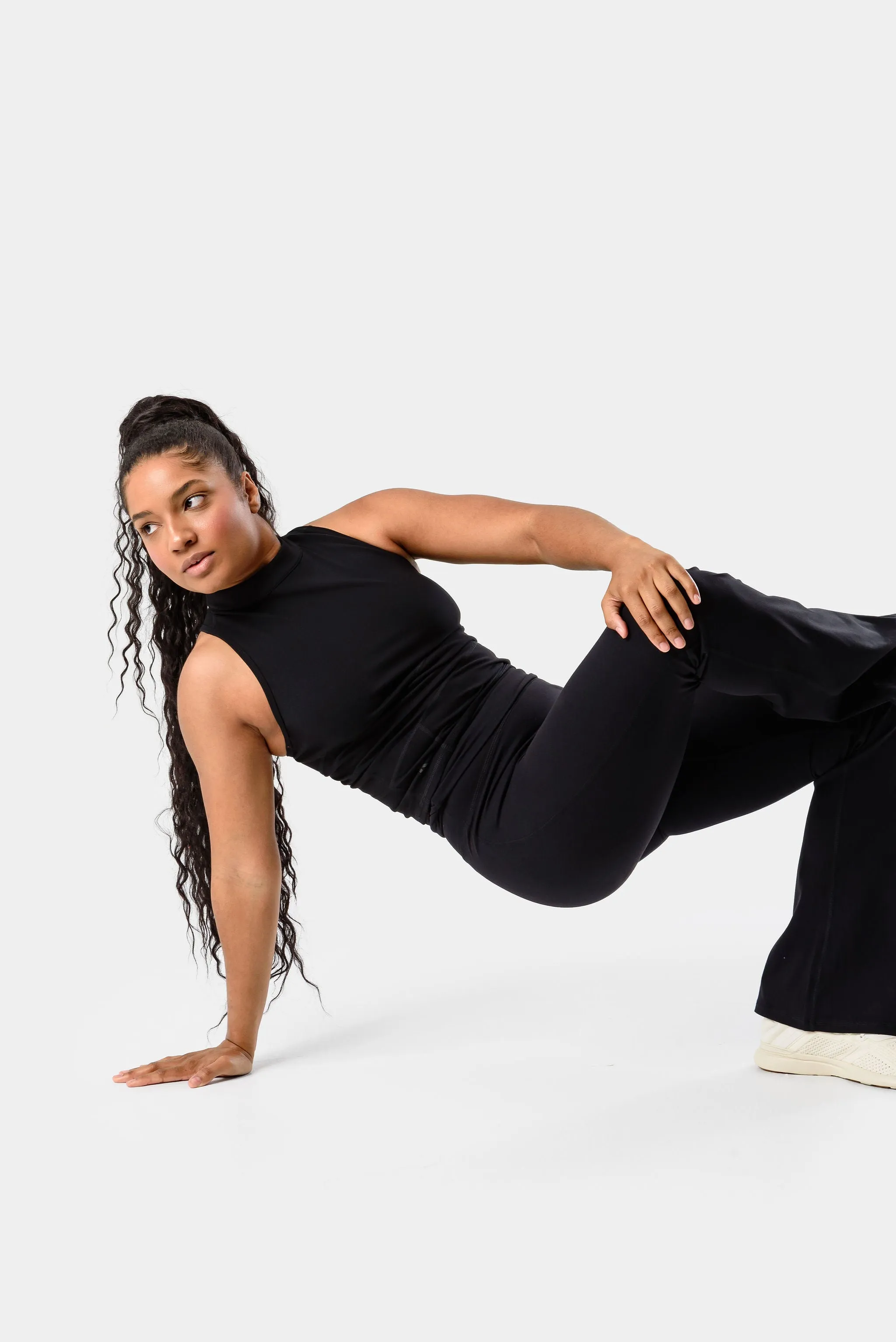 Mia High Neck Top - Black sold by Kamo Fitness product image thumbnail 3