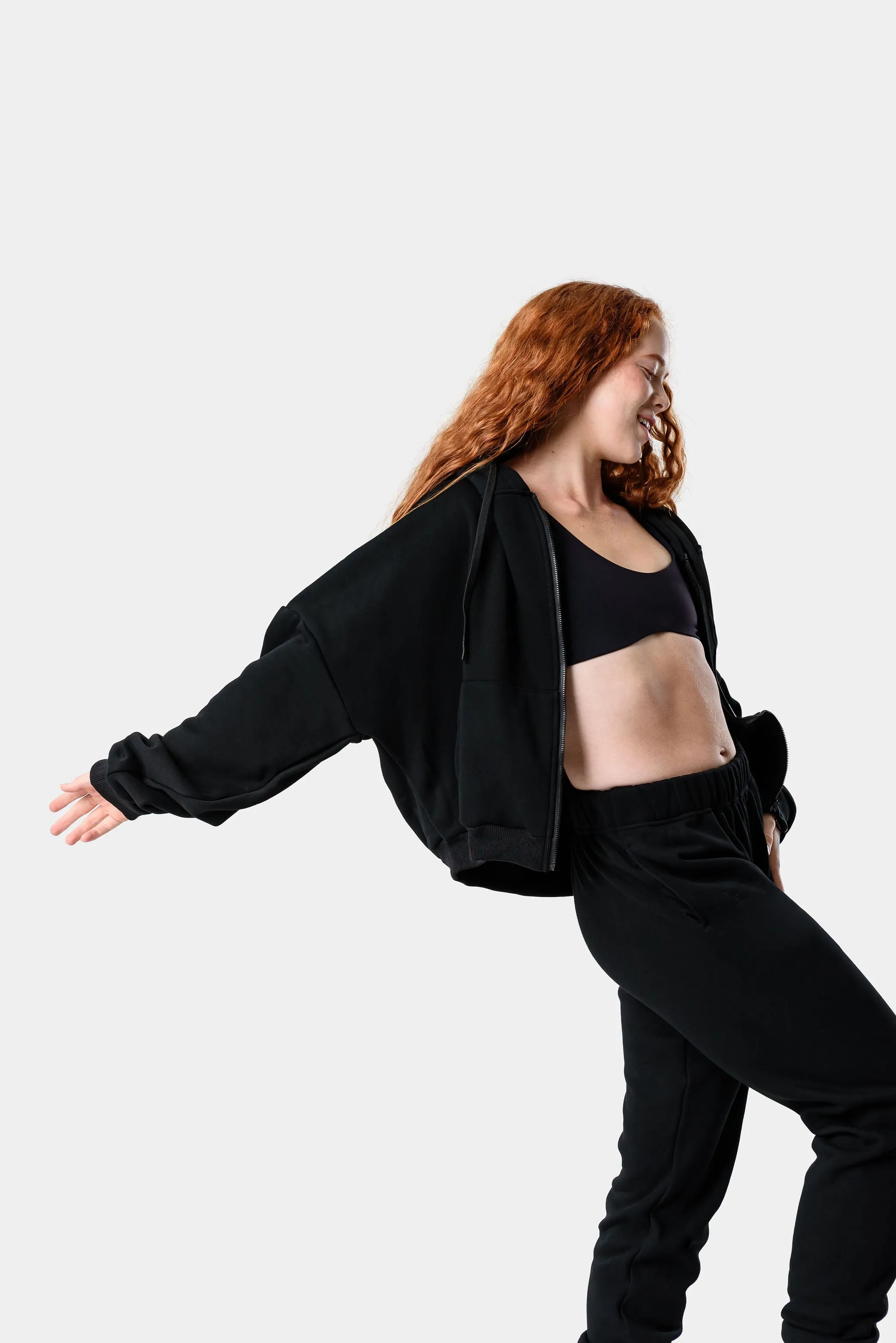 CozyTec Full Zip Hoodie - Black sold by Kamo Fitness