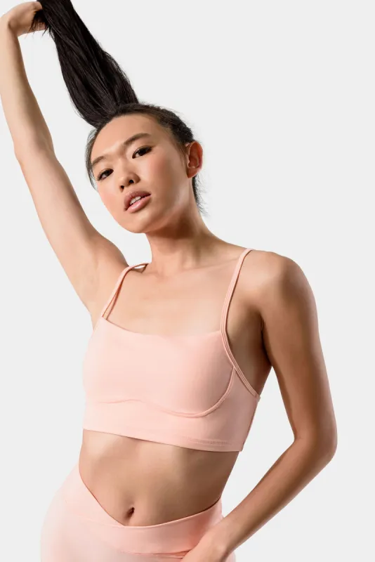 Isla Sports Bra - Peach Bud sold by Kamo Fitness