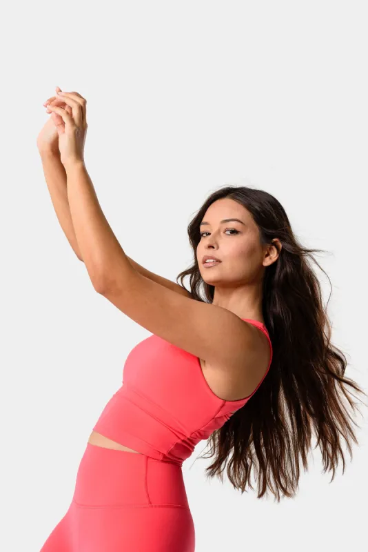 Nora Waist Length Tank Top - Paradise Pink sold by Kamo Fitness