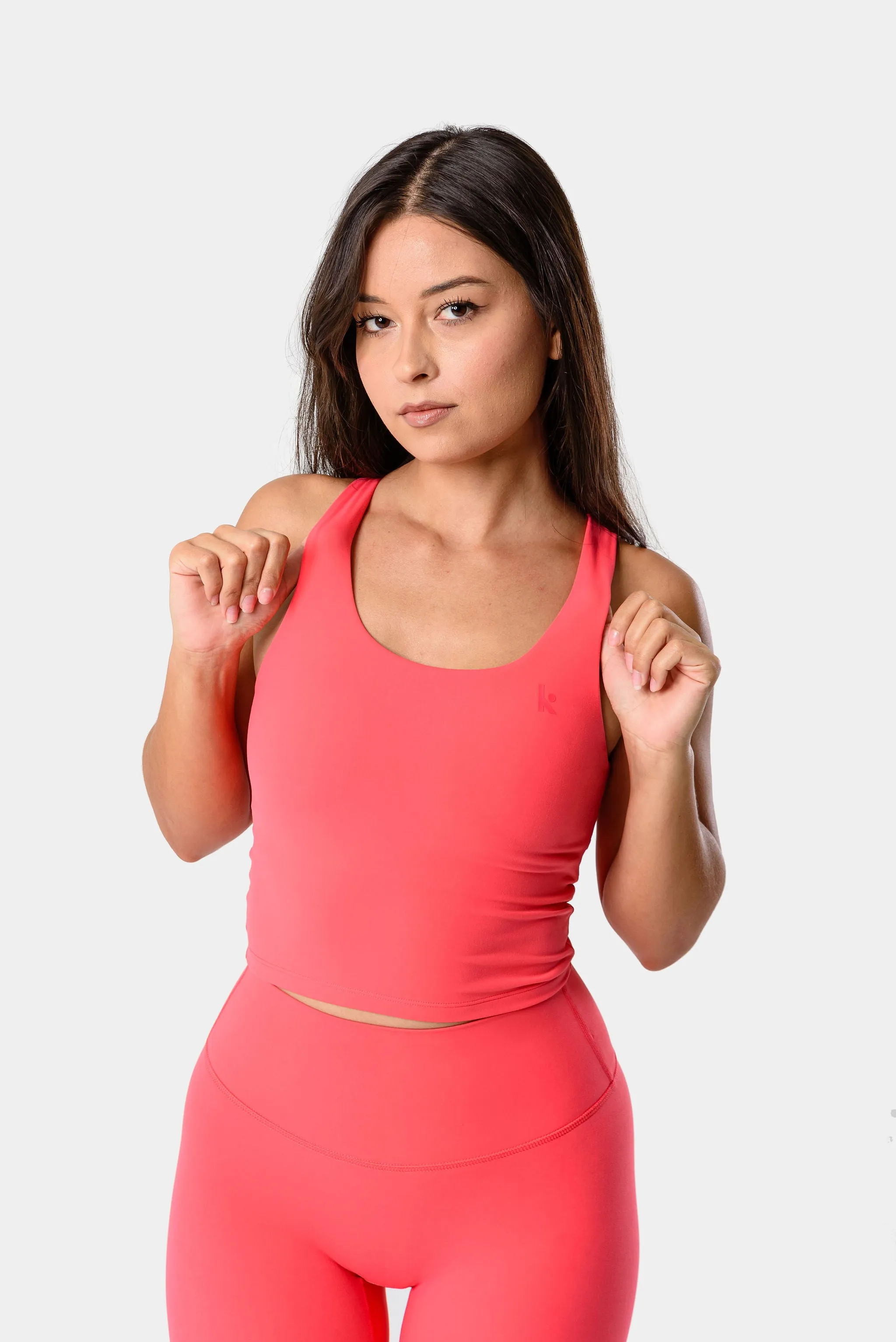 Nora Waist Length Tank Top - Paradise Pink sold by Kamo Fitness product image thumbnail 5
