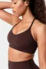 Iris Strappy Back Crop Sports Bra - Java Brown sold by Kamo Fitness