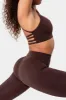 Iris Strappy Back Crop Sports Bra - Java Brown sold by Kamo Fitness