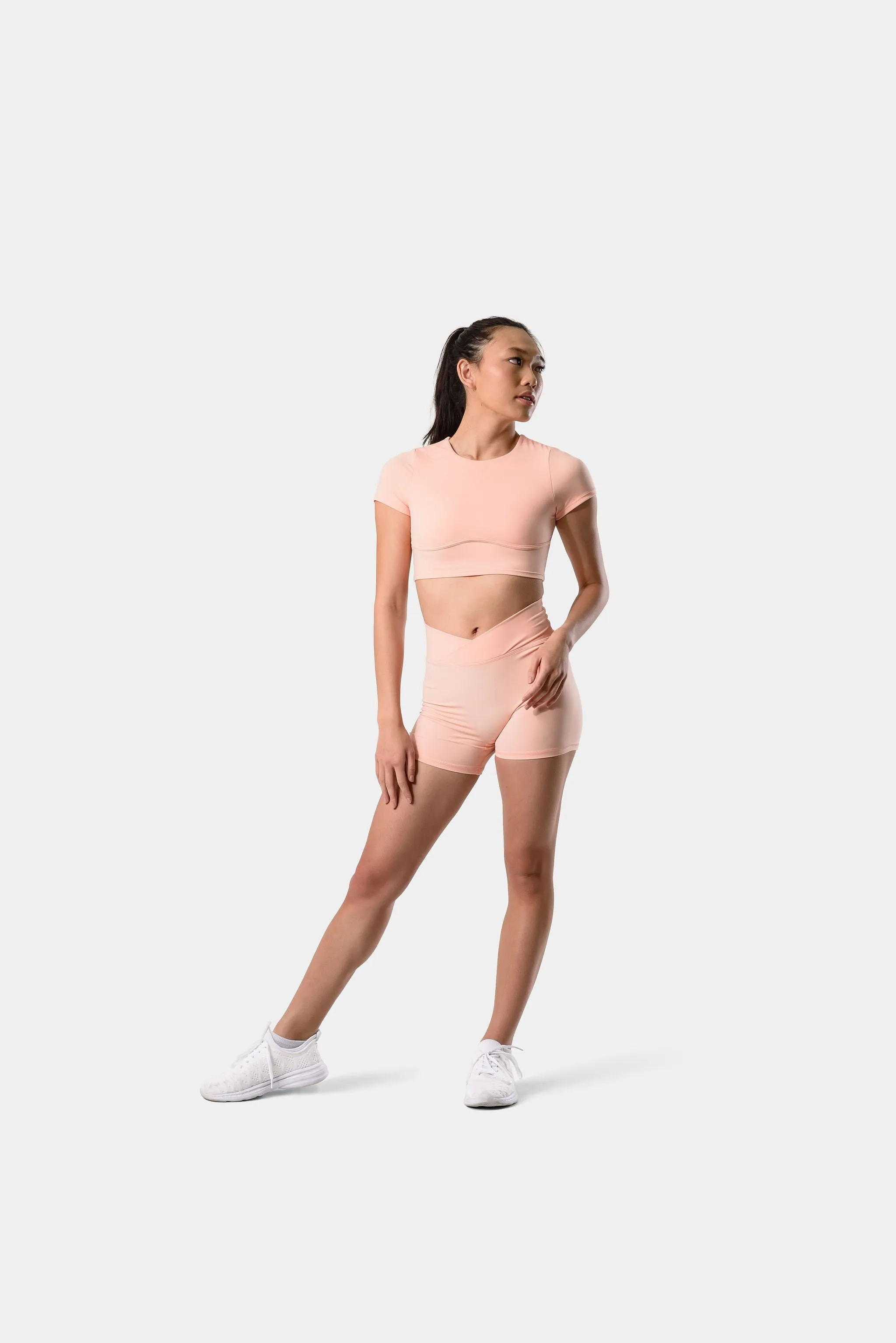 Isla Short Sleeve Top - Peach Bud sold by Kamo Fitness product image thumbnail 4