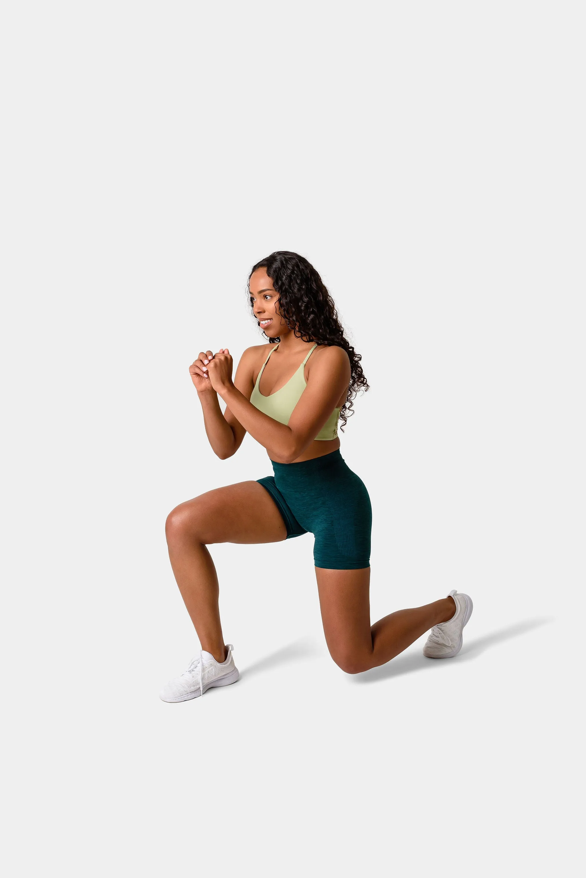 Iris Strappy Back Crop Sports Bra - Swamp Green sold by Kamo Fitness product image thumbnail 5