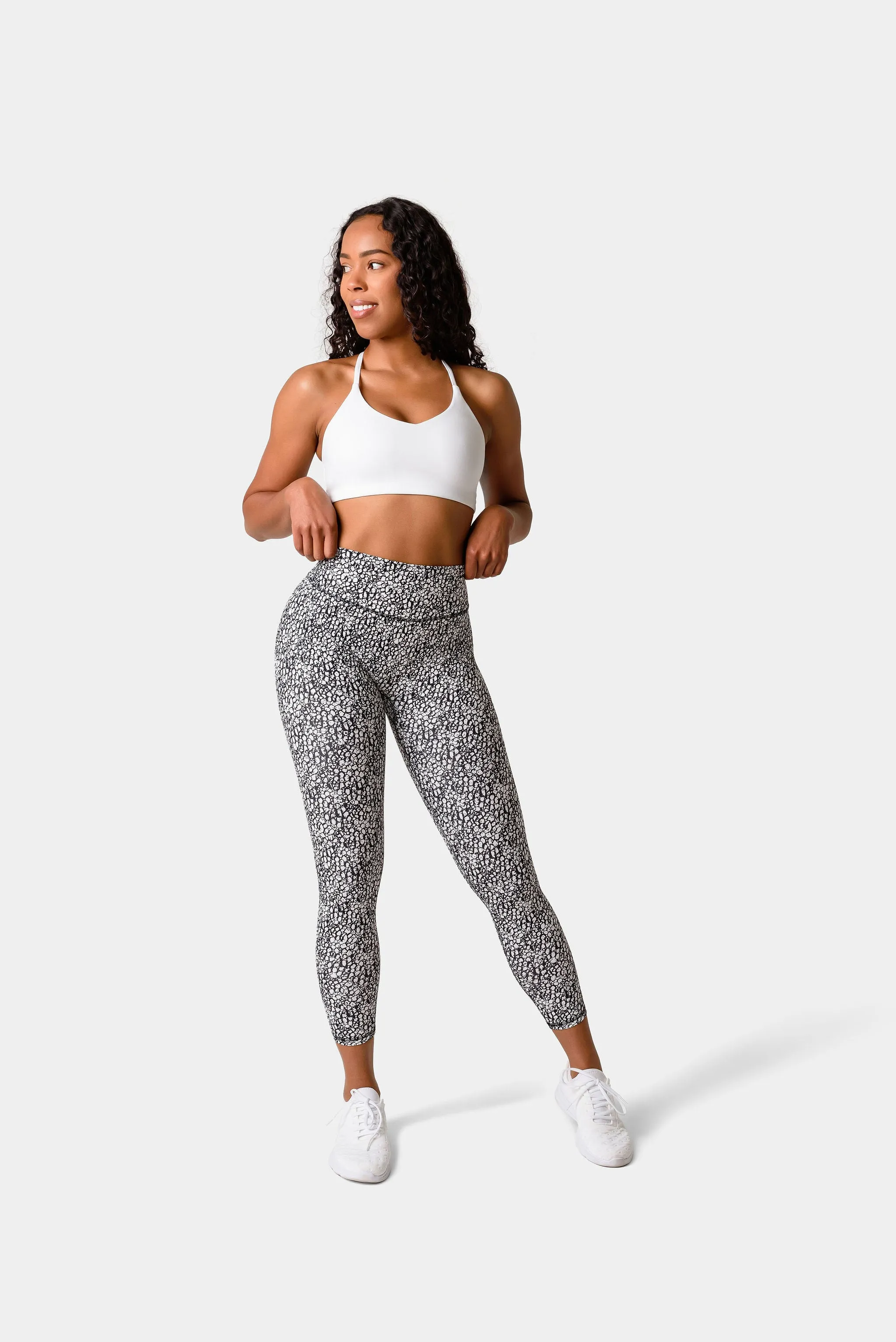 Iris Strappy Back Crop Sports Bra - White sold by Kamo Fitness product image thumbnail 4