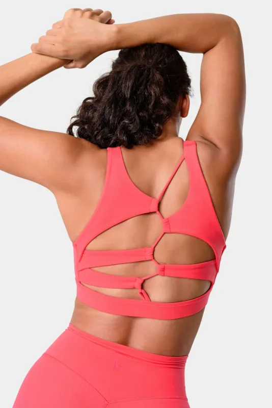 Nora Sports Bra - Paradise Pink sold by Kamo Fitness
