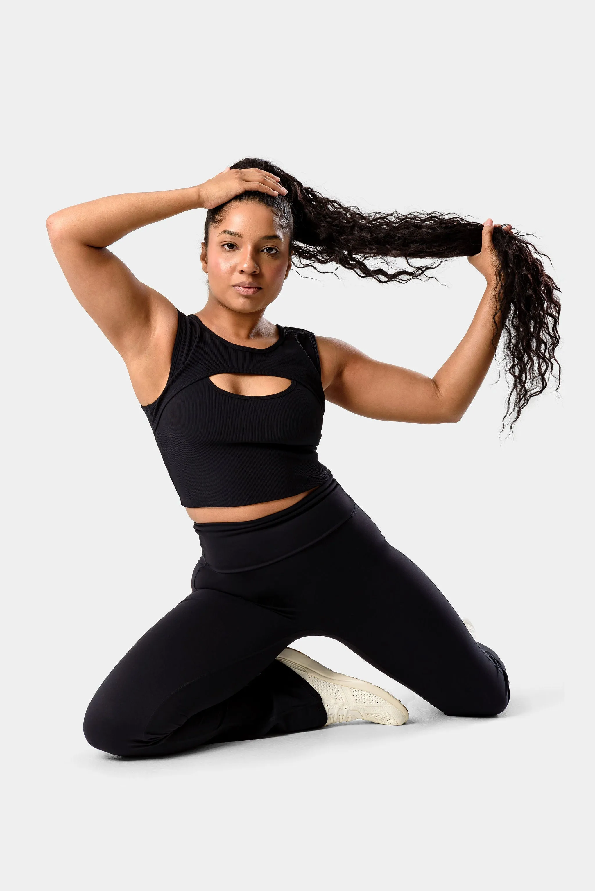 Aria Cutout Waist Tank - Black sold by Kamo Fitness product image thumbnail 3