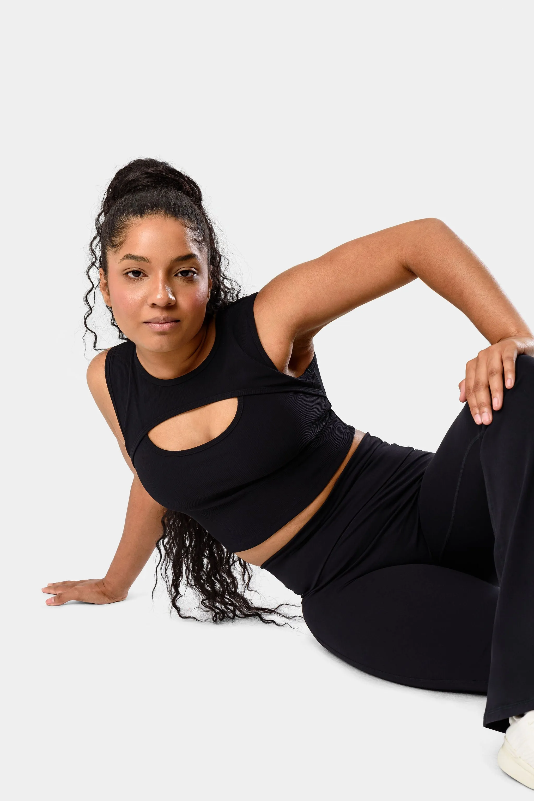 Aria Cutout Waist Tank - Black sold by Kamo Fitness product image thumbnail 5