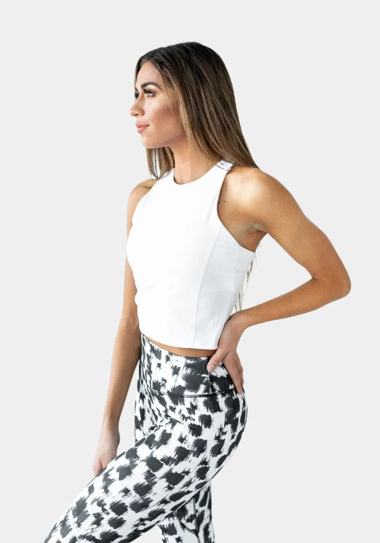 Ellyn High Neck Tank - Snow White sold by Kamo Fitness product image thumbnail 5