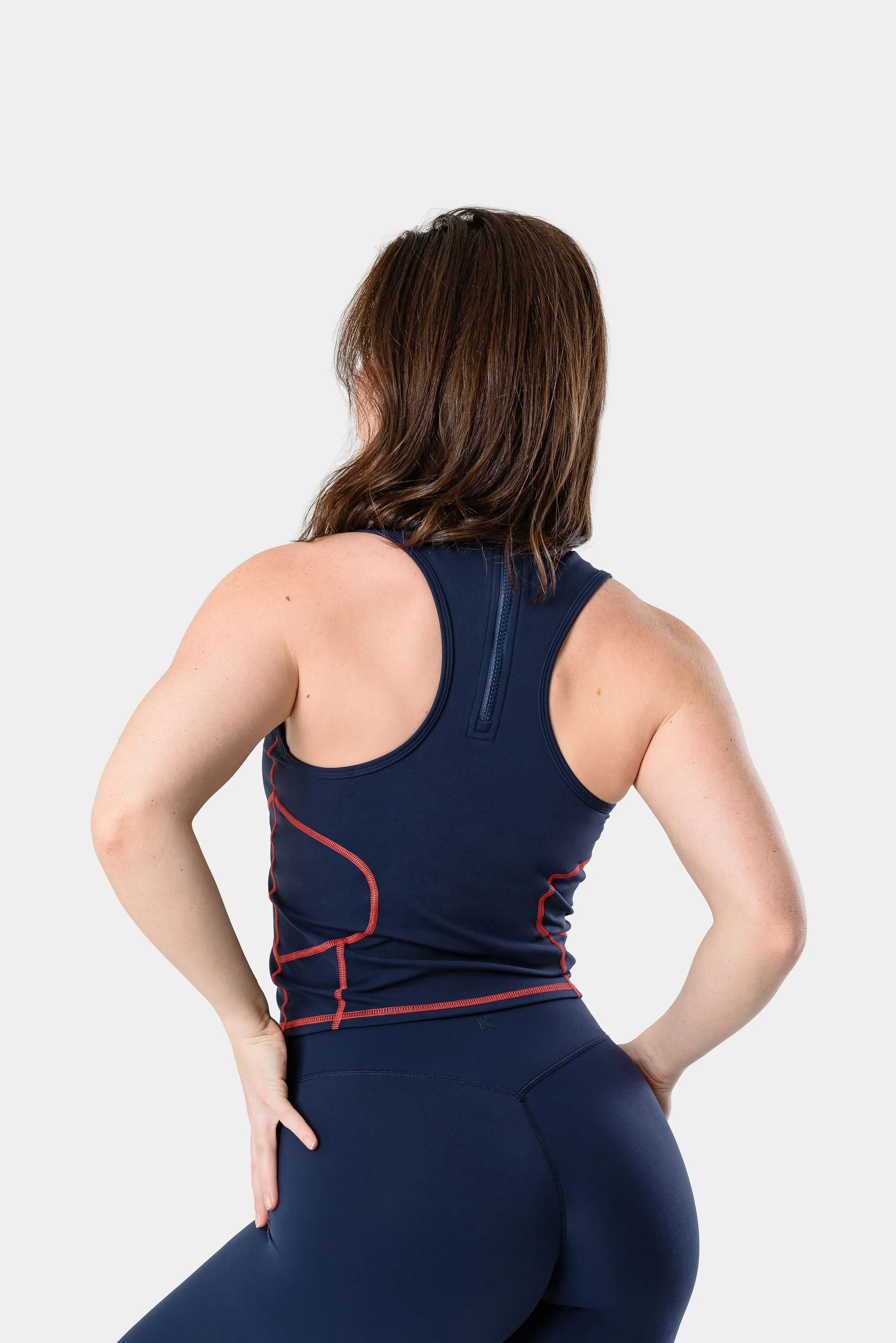 Mia High Neck Top - Dark Iris sold by Kamo Fitness product image thumbnail 2