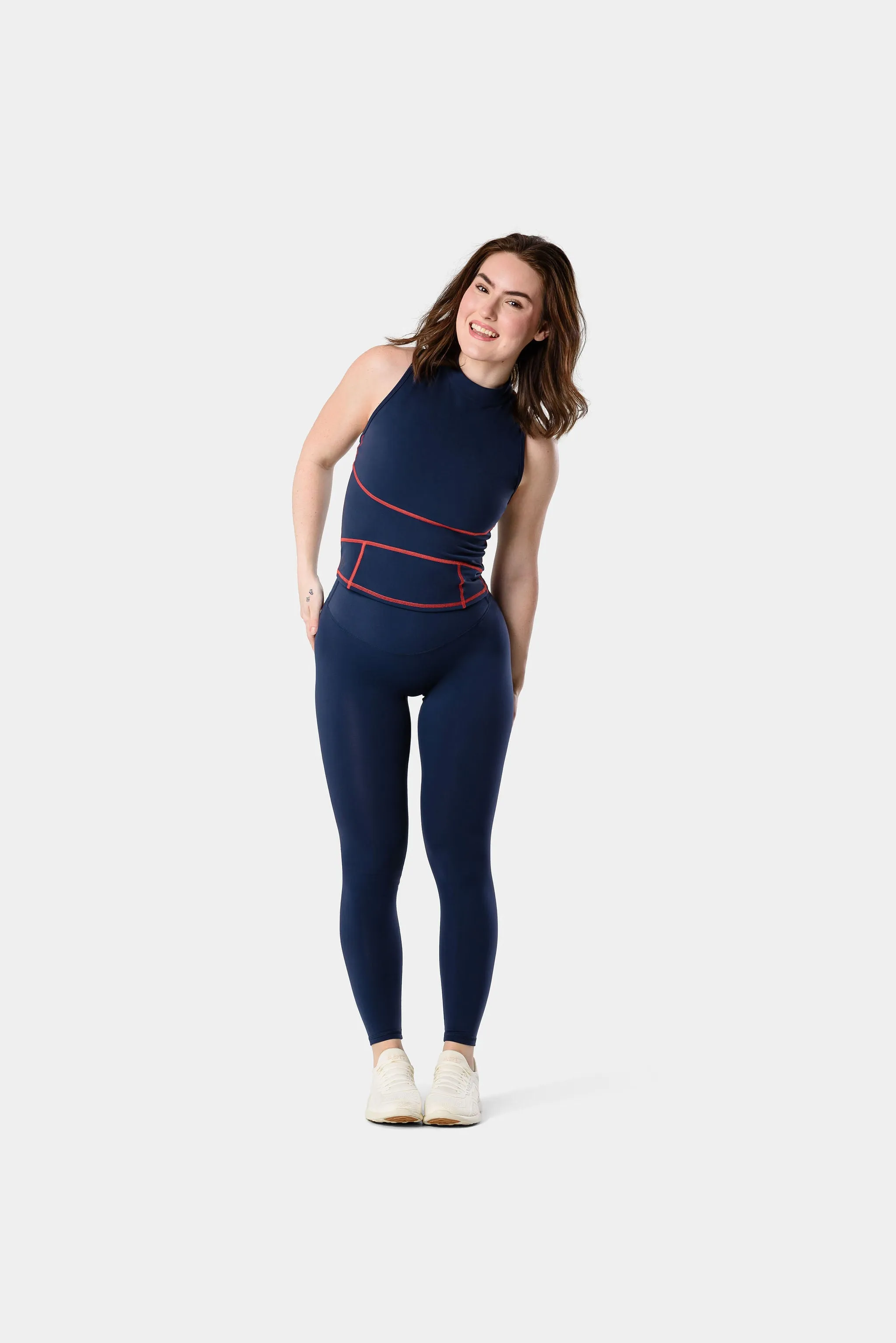 Mia High Neck Top - Dark Iris sold by Kamo Fitness product image thumbnail 3