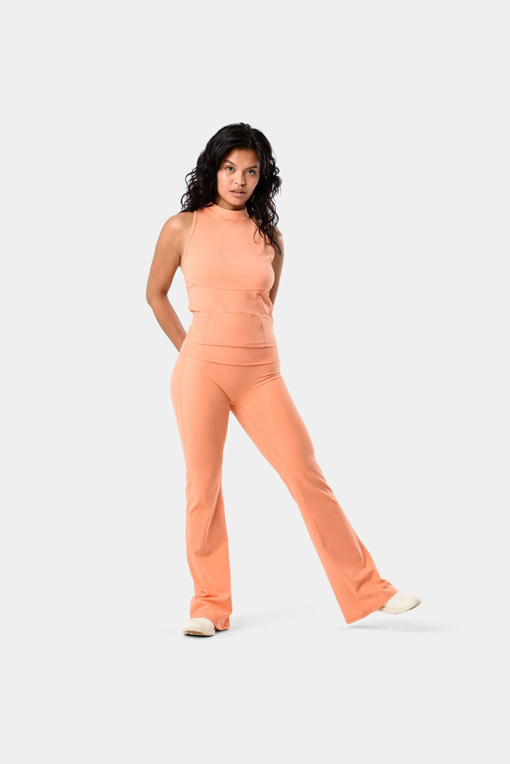 Lavada Fold Flared Leggings 31" - Orange sold by Kamo Fitness