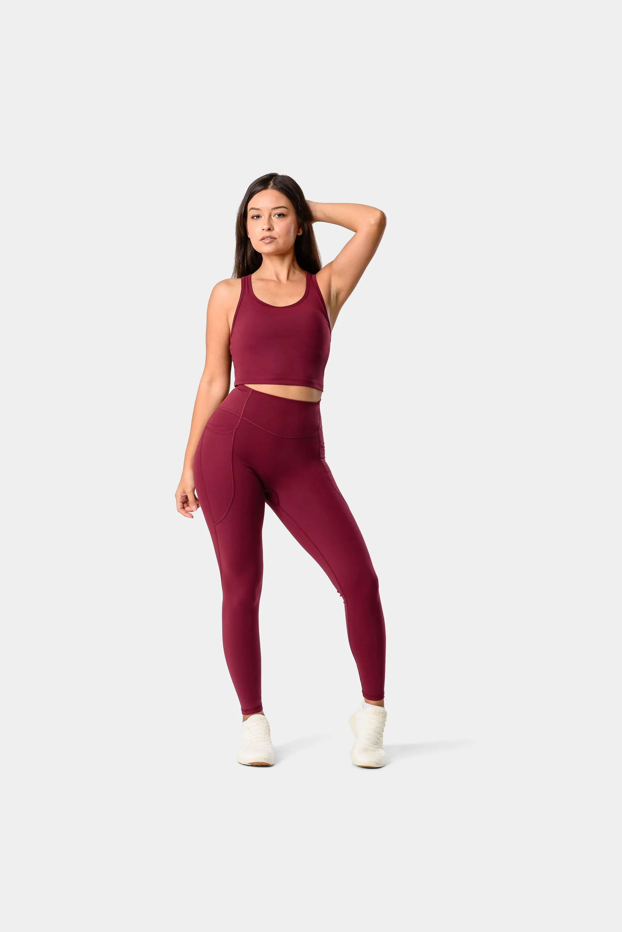 Hannah Pocket Leggings 25" - Dark Cherry sold by Kamo Fitness product image thumbnail 2