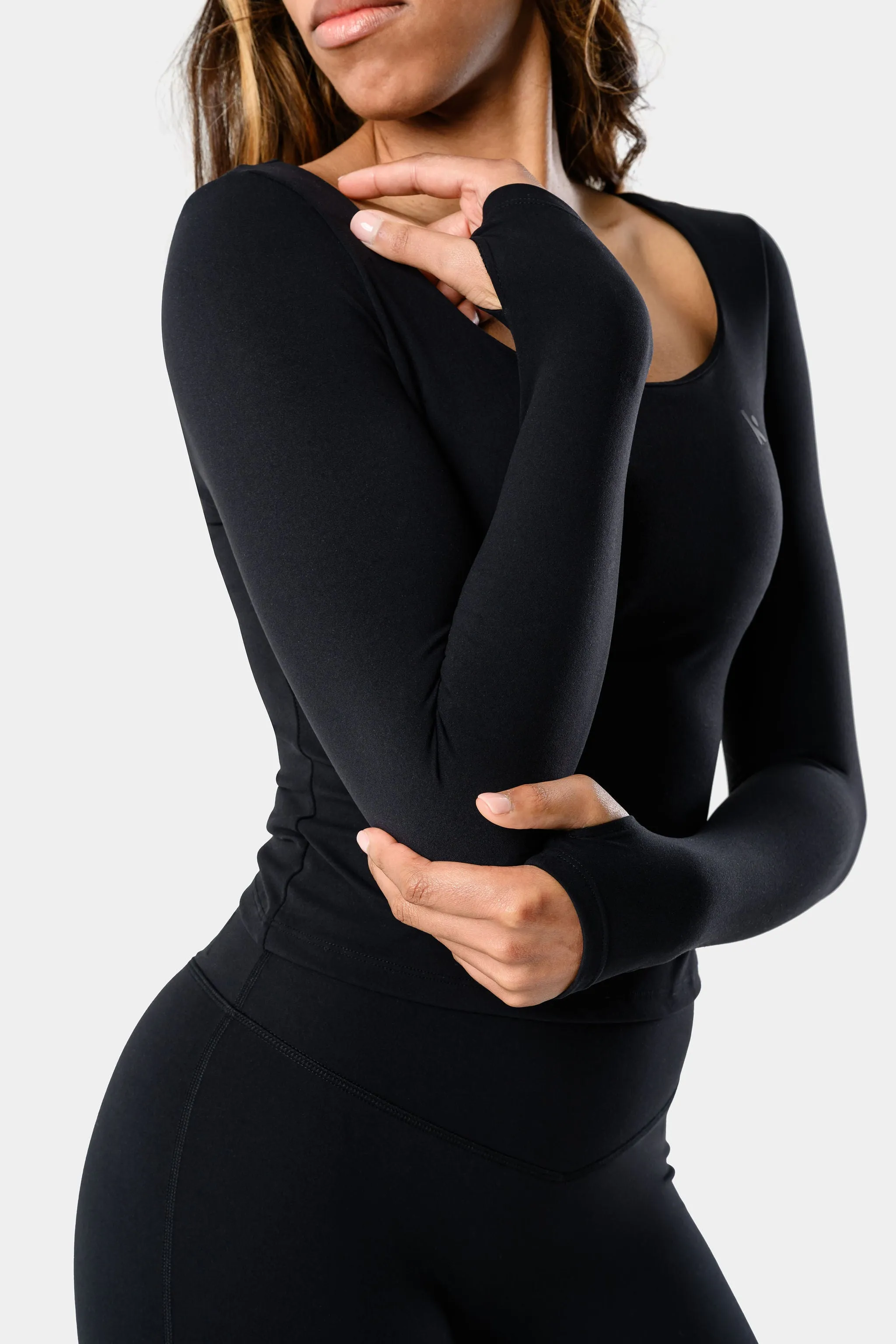 Lila Long Sleeve Top - Black sold by Kamo Fitness product image thumbnail 3