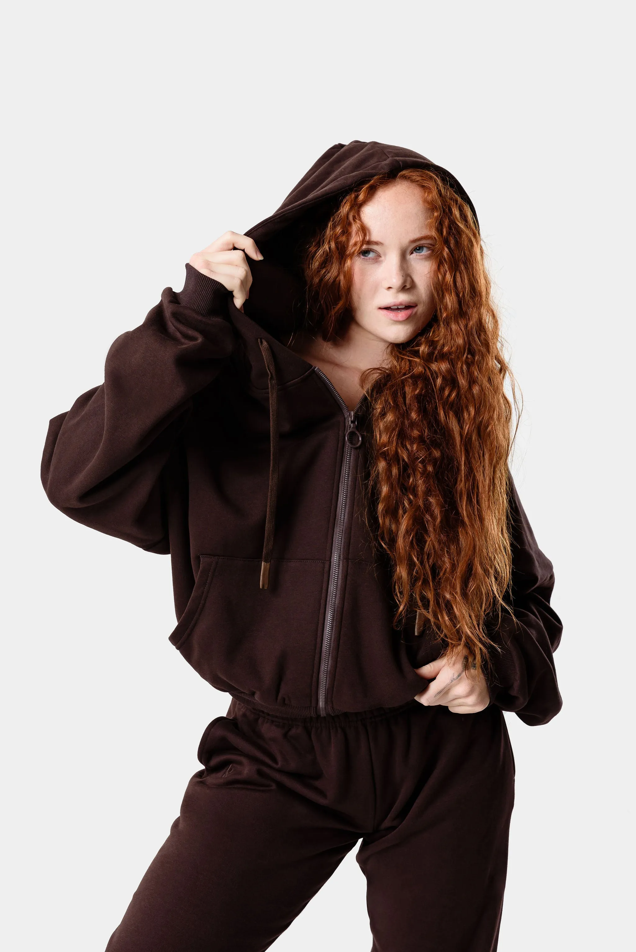 CozyTec Full Zip Hoodie - Java Brown sold by Kamo Fitness