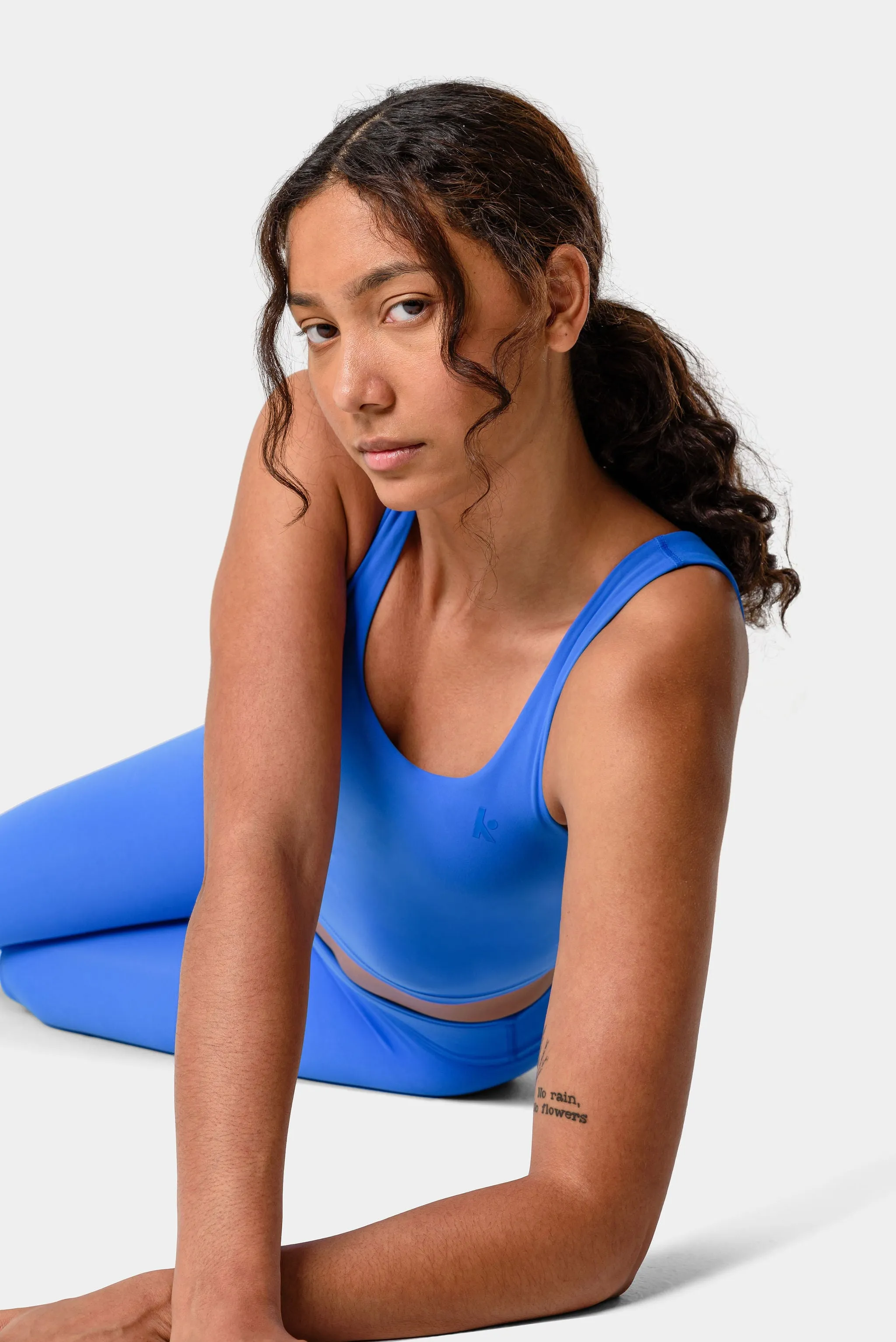 Nora Waist Length Tank Top - Strong Blue sold by Kamo Fitness product image thumbnail 3