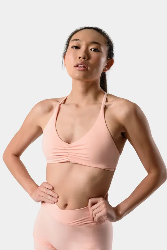 Sienna Sports Bra - Peach Bud sold by Kamo Fitness