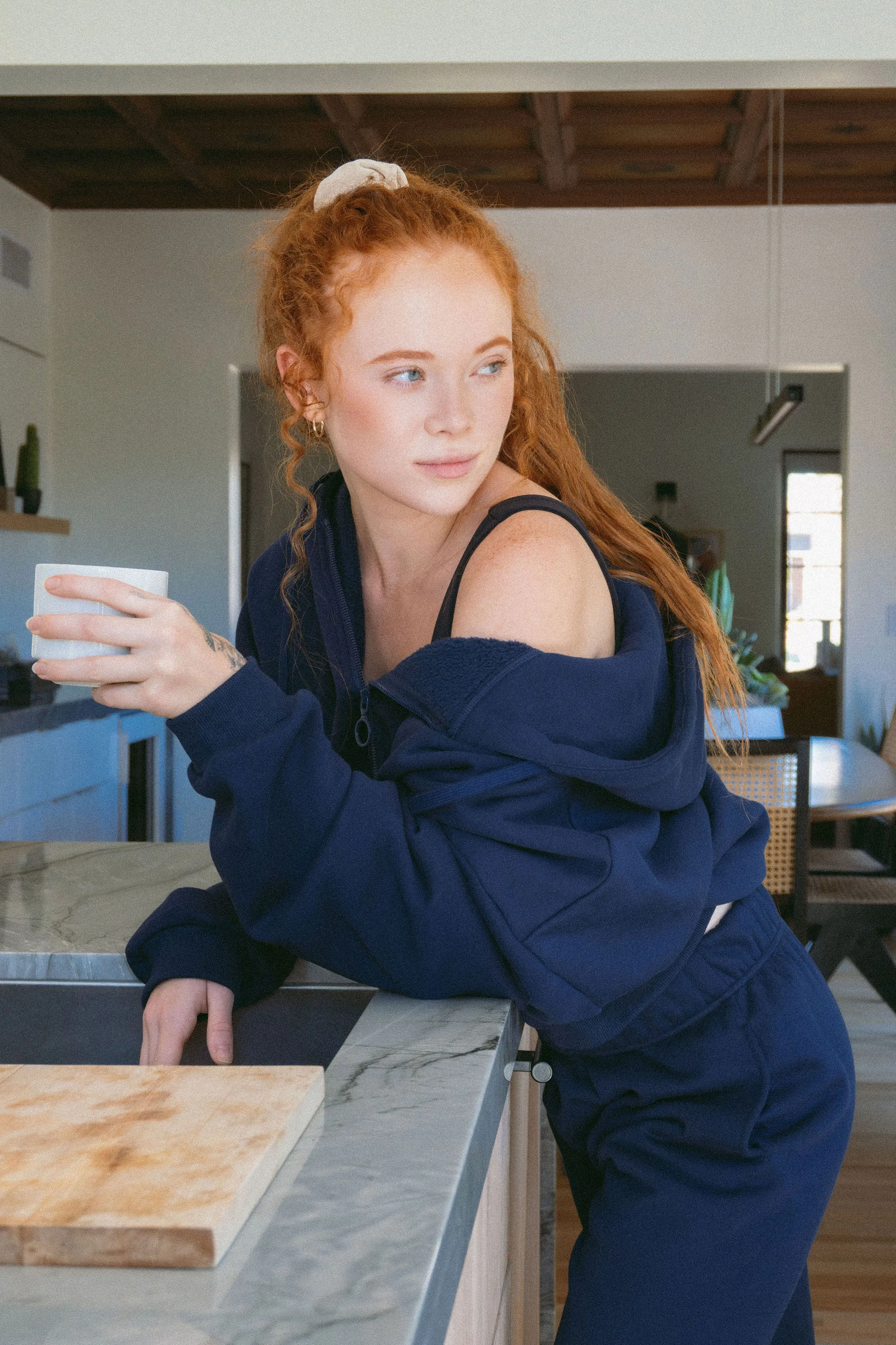 CozyTec Full Zip Hoodie - Dark Iris sold by Kamo Fitness product image thumbnail 2