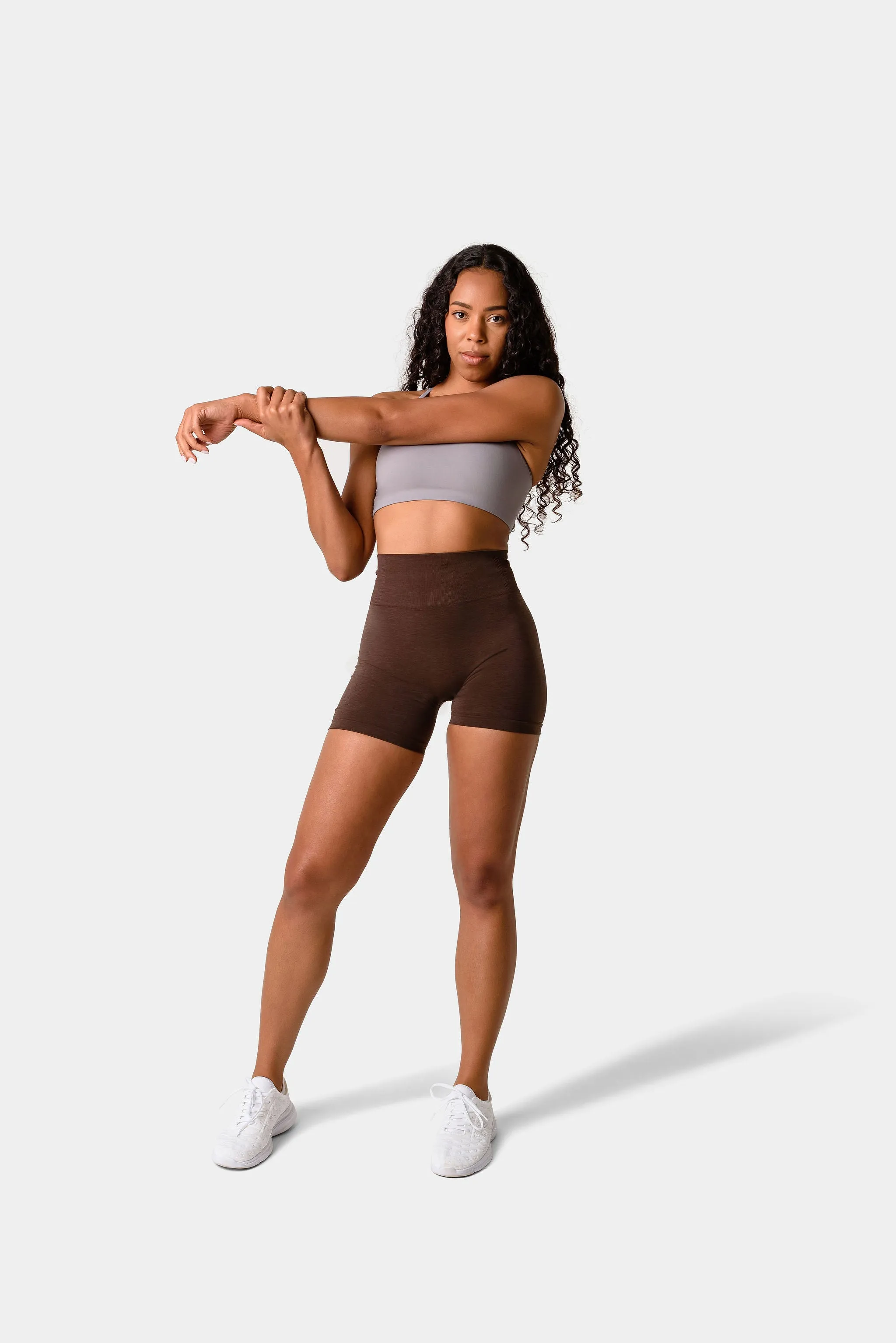Iris Strappy Back Crop Sports Bra - Skyrocket Grey sold by Kamo Fitness product image thumbnail 3