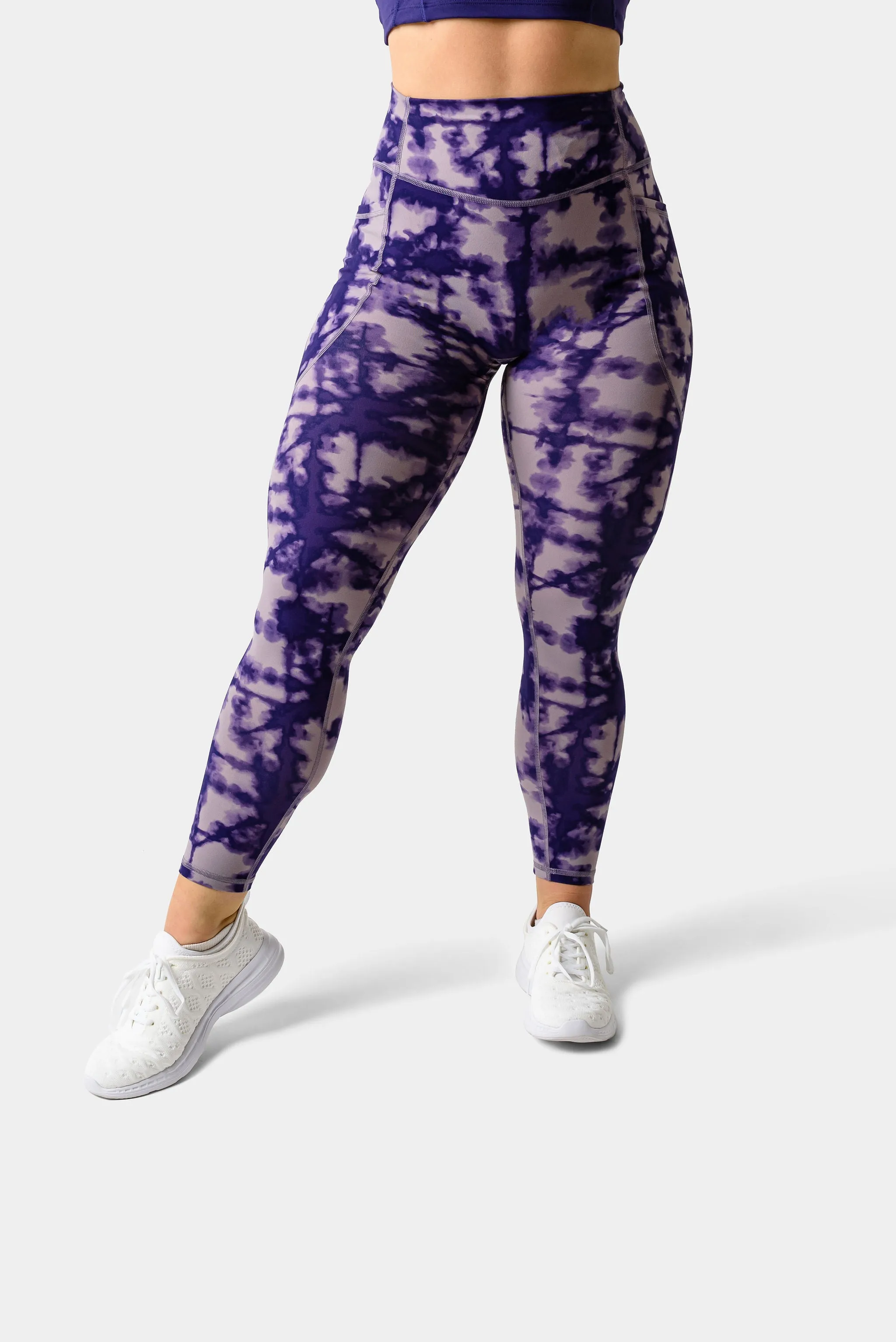 Hannah Pocket Leggings 25" - Rhodonite Shibori Print sold by Kamo Fitness product image thumbnail 4