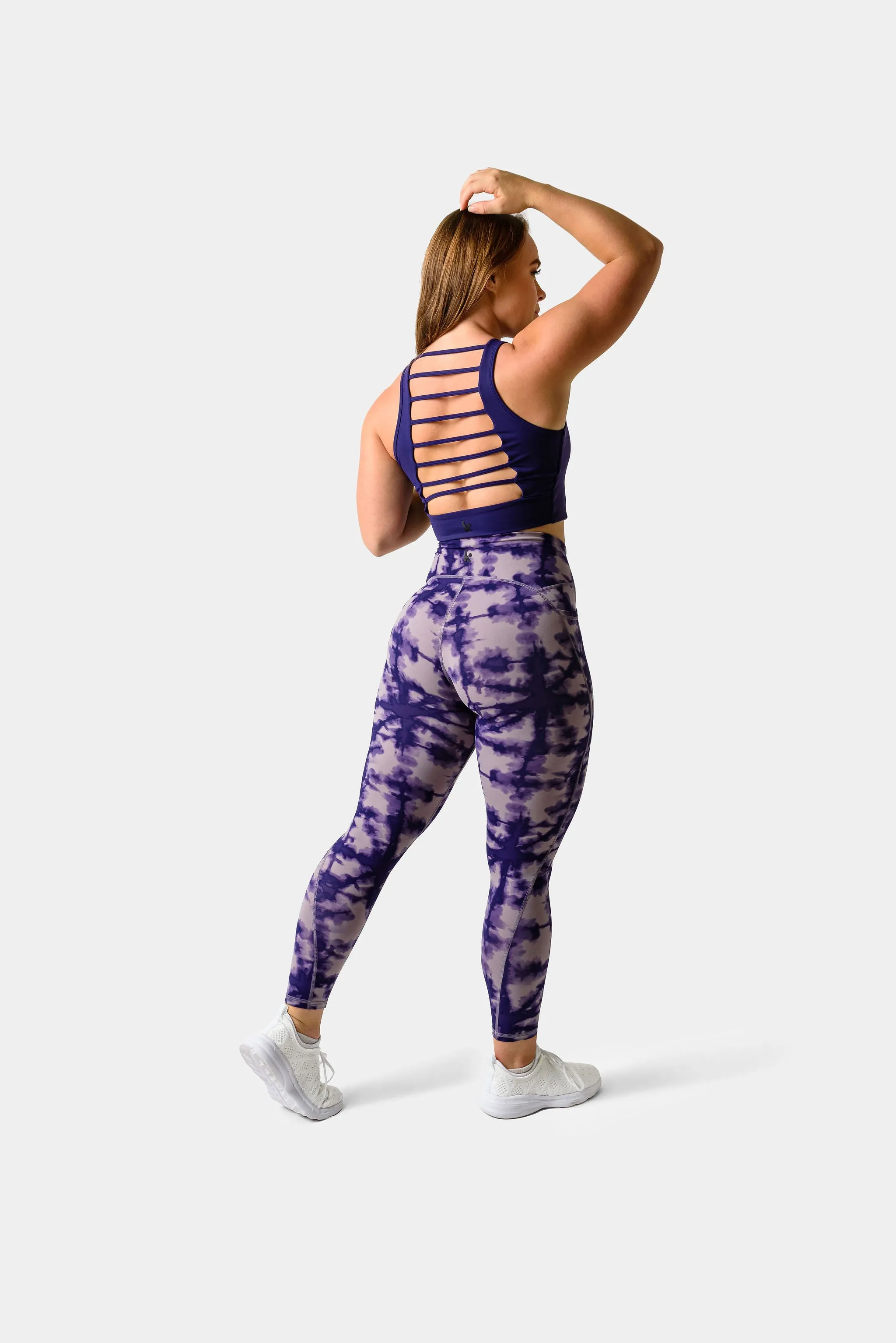 Hannah Pocket Leggings 25" - Rhodonite Shibori Print sold by Kamo Fitness product image thumbnail 3