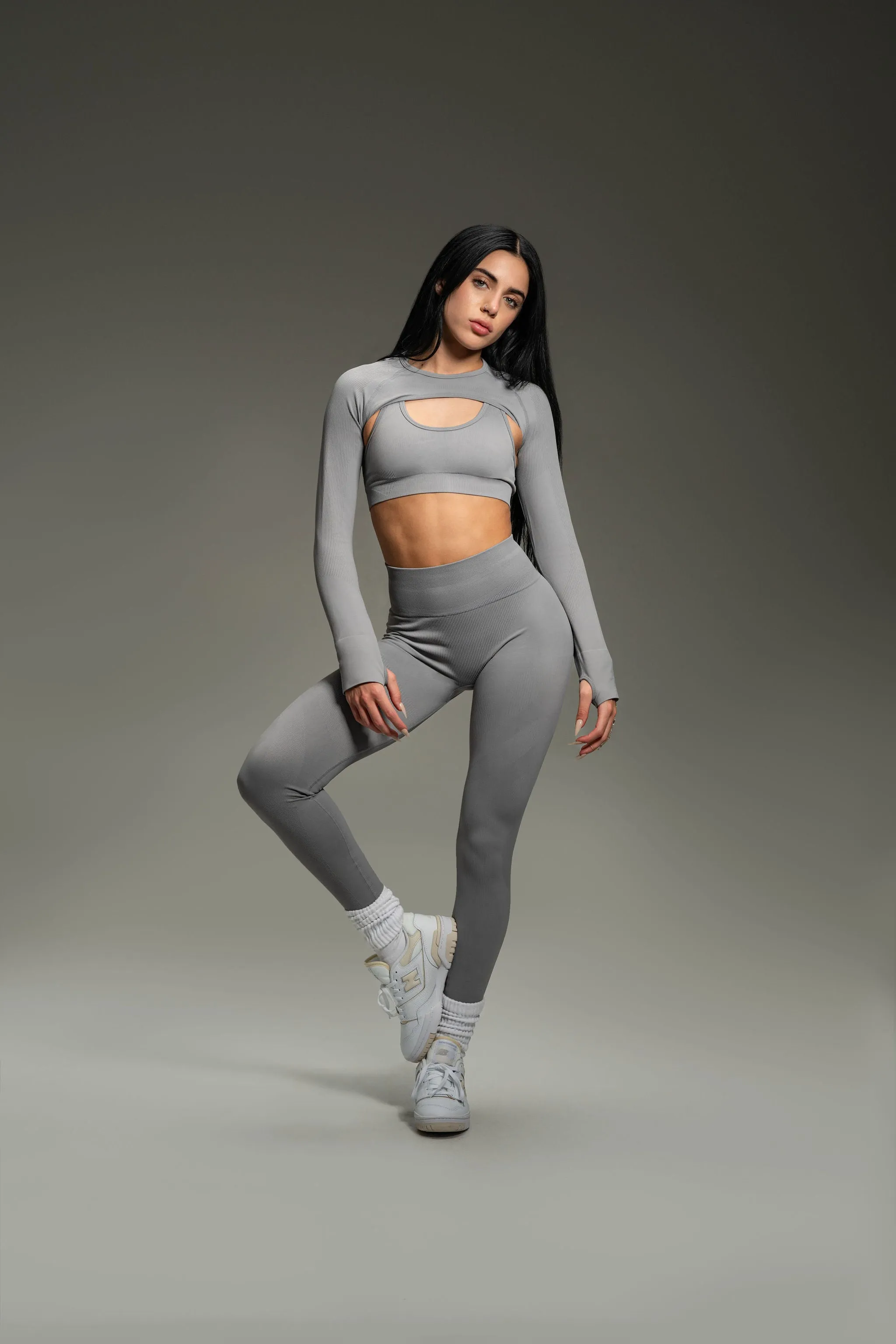 Nova Seamless Deep U Bra - Titanium Grey sold by Kamo Fitness product image thumbnail 3