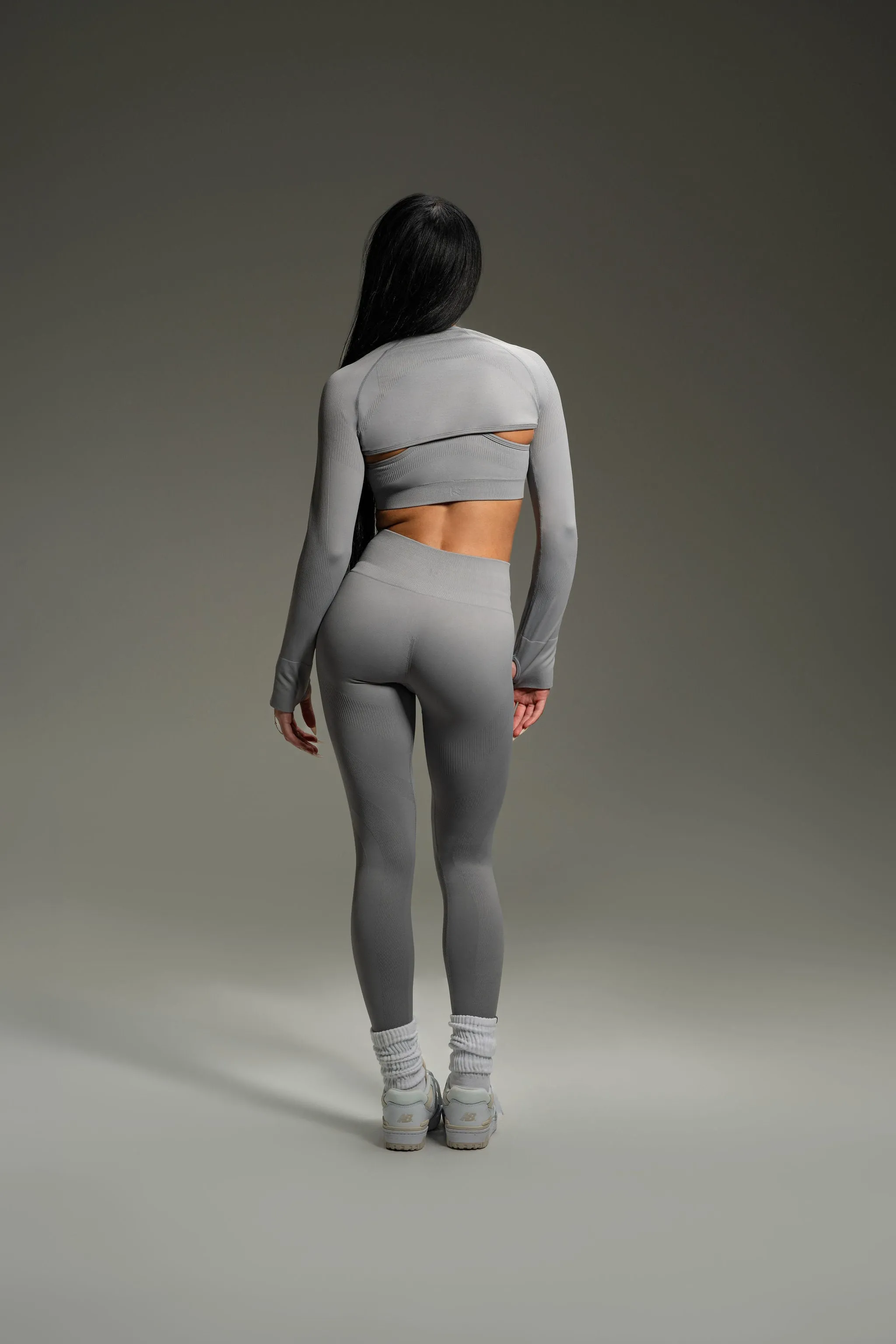 Nova Seamless Deep U Bra - Titanium Grey sold by Kamo Fitness product image thumbnail 4