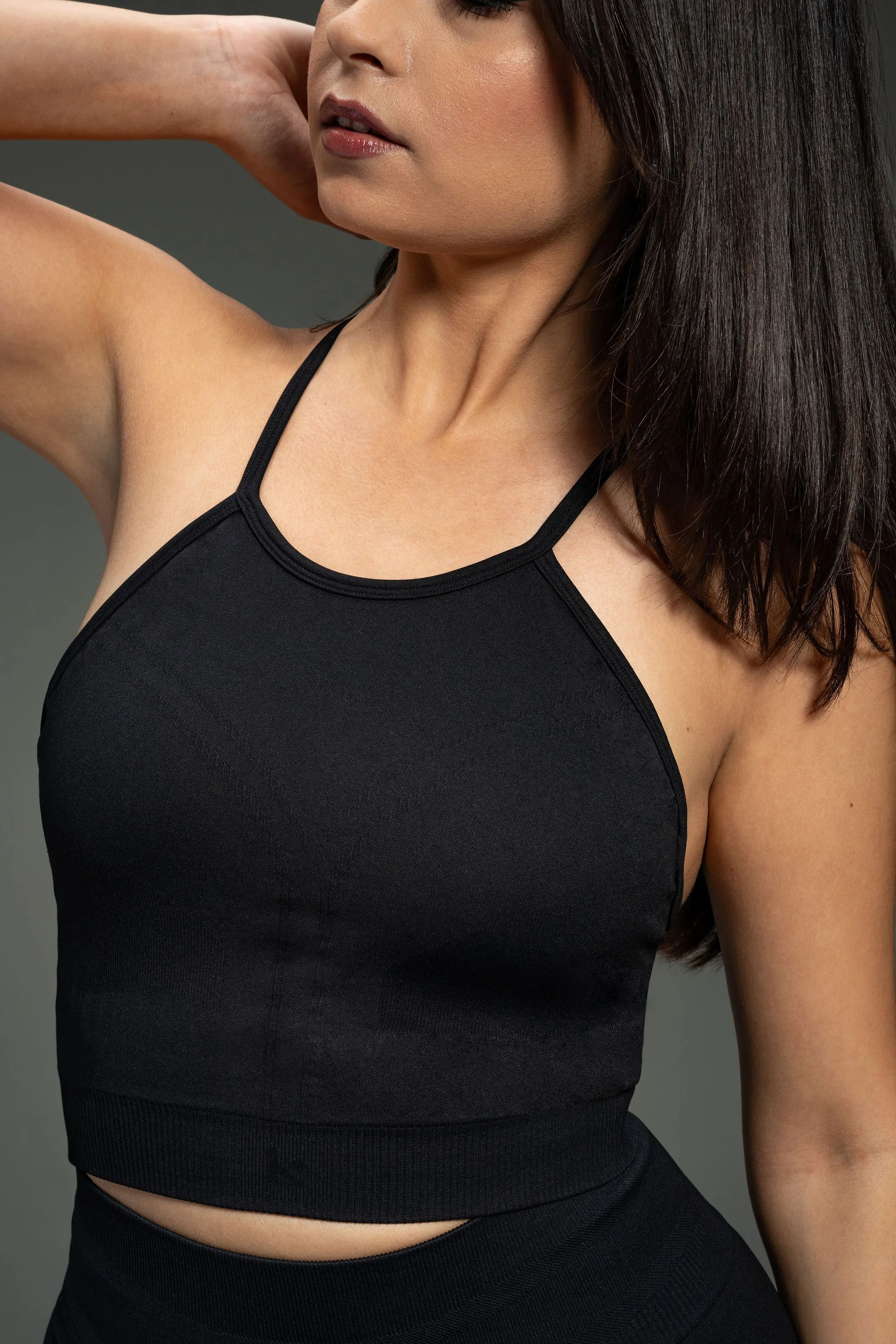 Nova Seamless High Neck Bra - Black sold by Kamo Fitness product image thumbnail 2