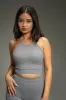 Nova Seamless High Neck Bra - Titanium Grey sold by Kamo Fitness