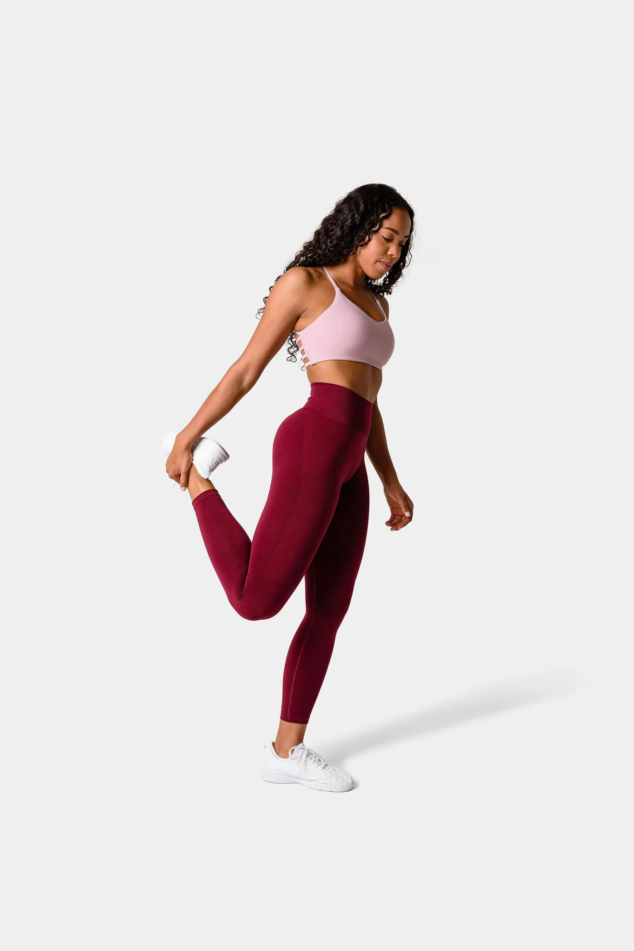 Iris Strappy Back Crop Sports Bra - Pink Lavender sold by Kamo Fitness product image thumbnail 5