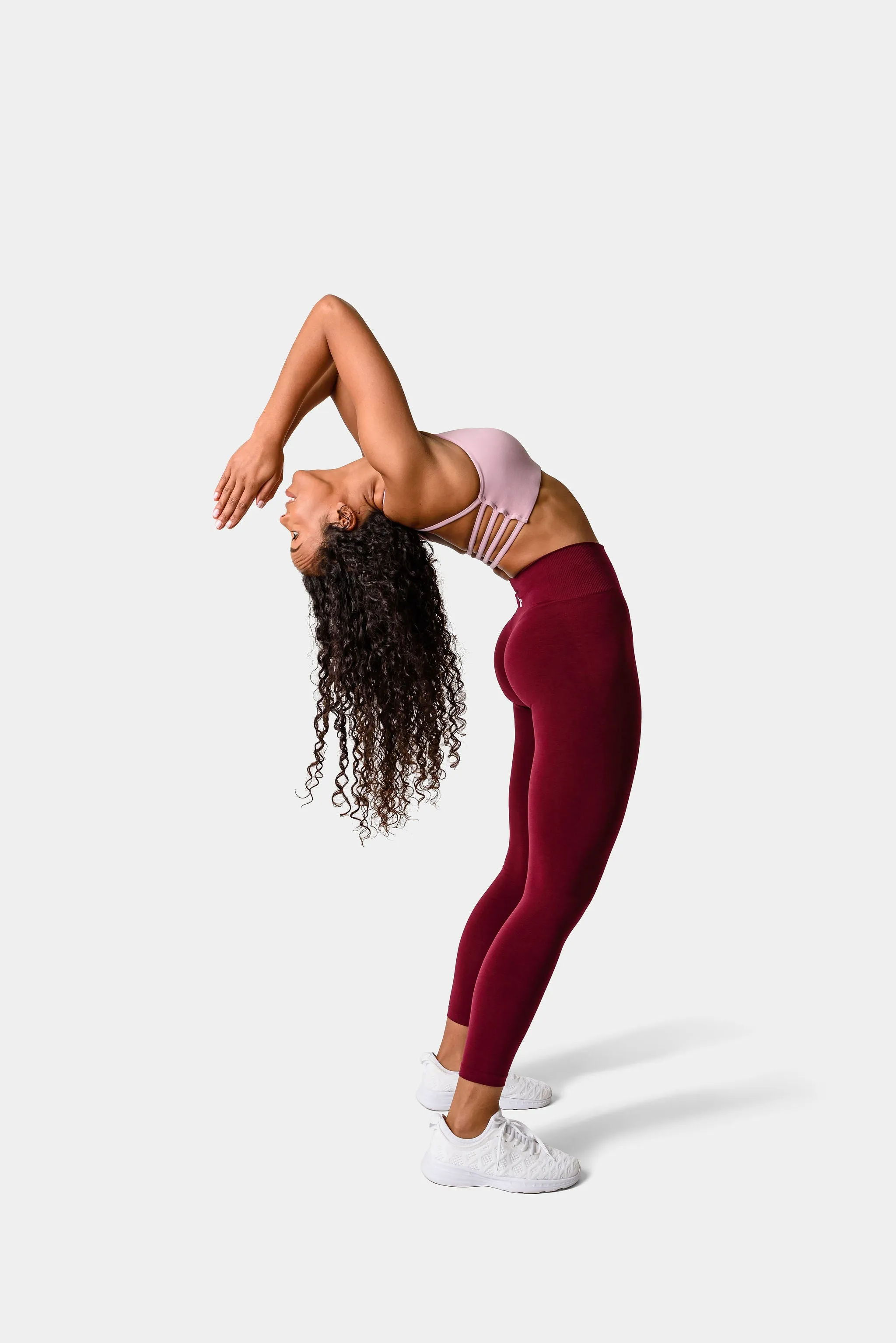 Iris Strappy Back Crop Sports Bra - Pink Lavender sold by Kamo Fitness product image thumbnail 3