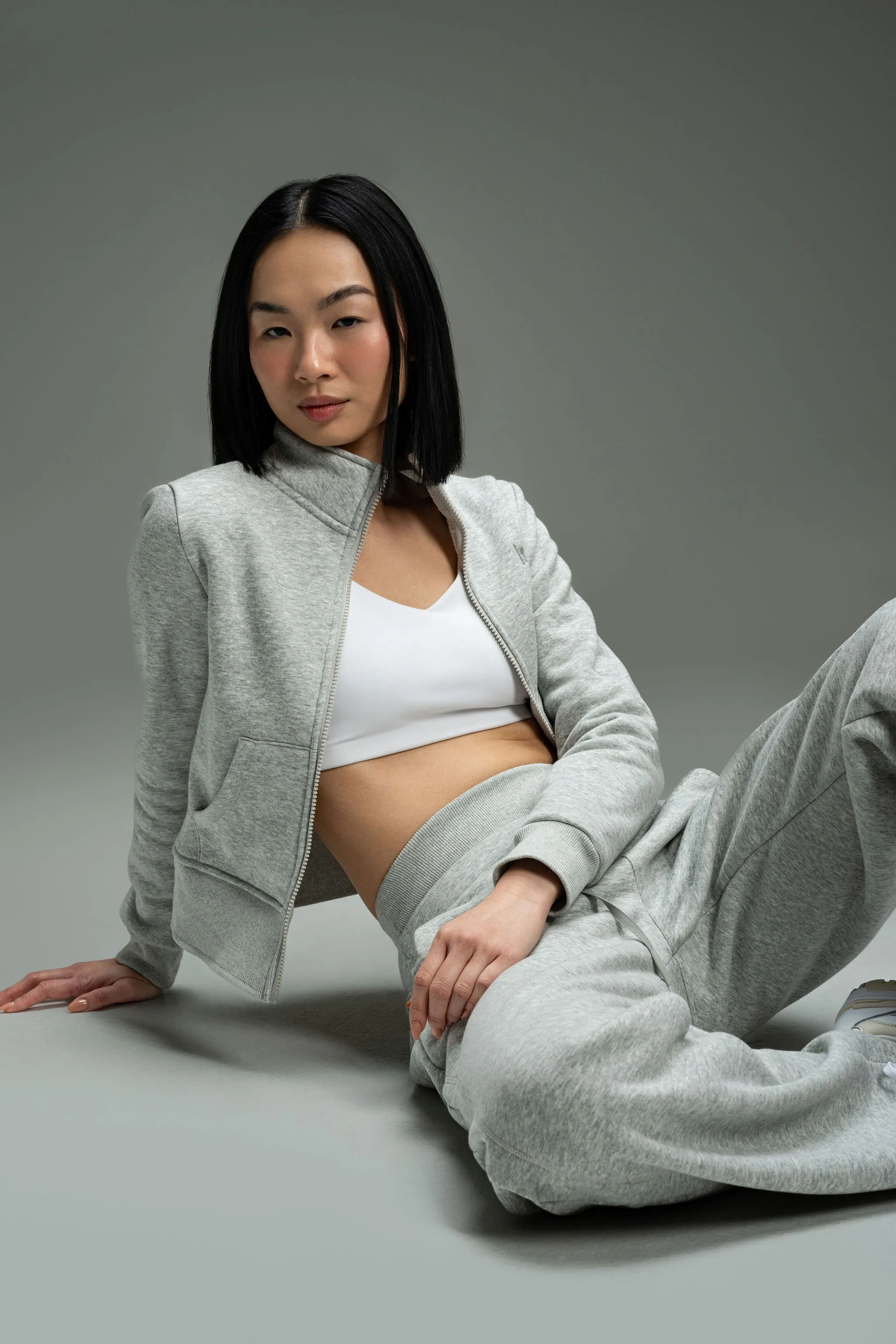 CozyTec Up Jacket - Heather Grey sold by Kamo Fitness product image thumbnail 4