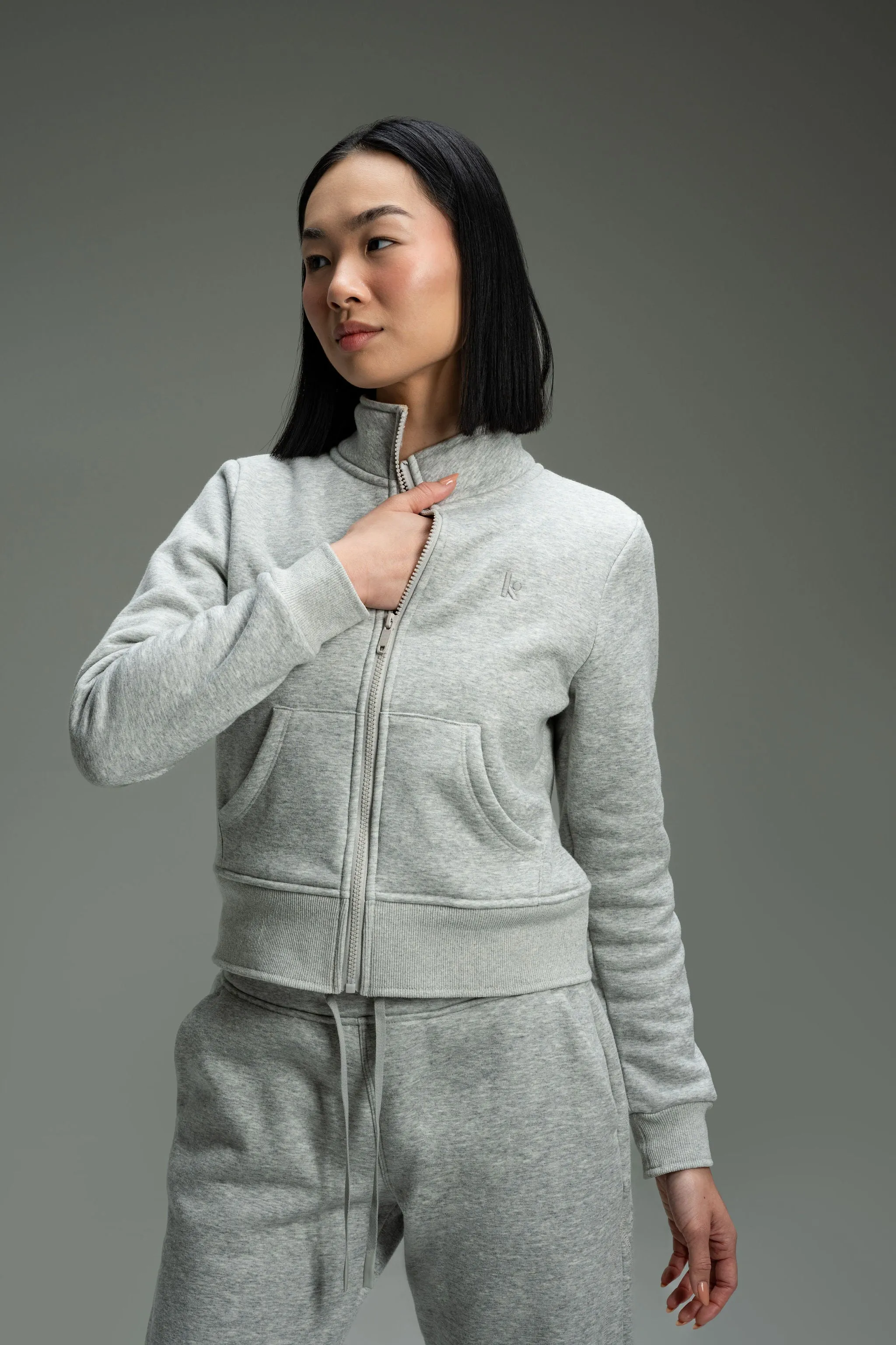 CozyTec Up Jacket - Heather Grey sold by Kamo Fitness