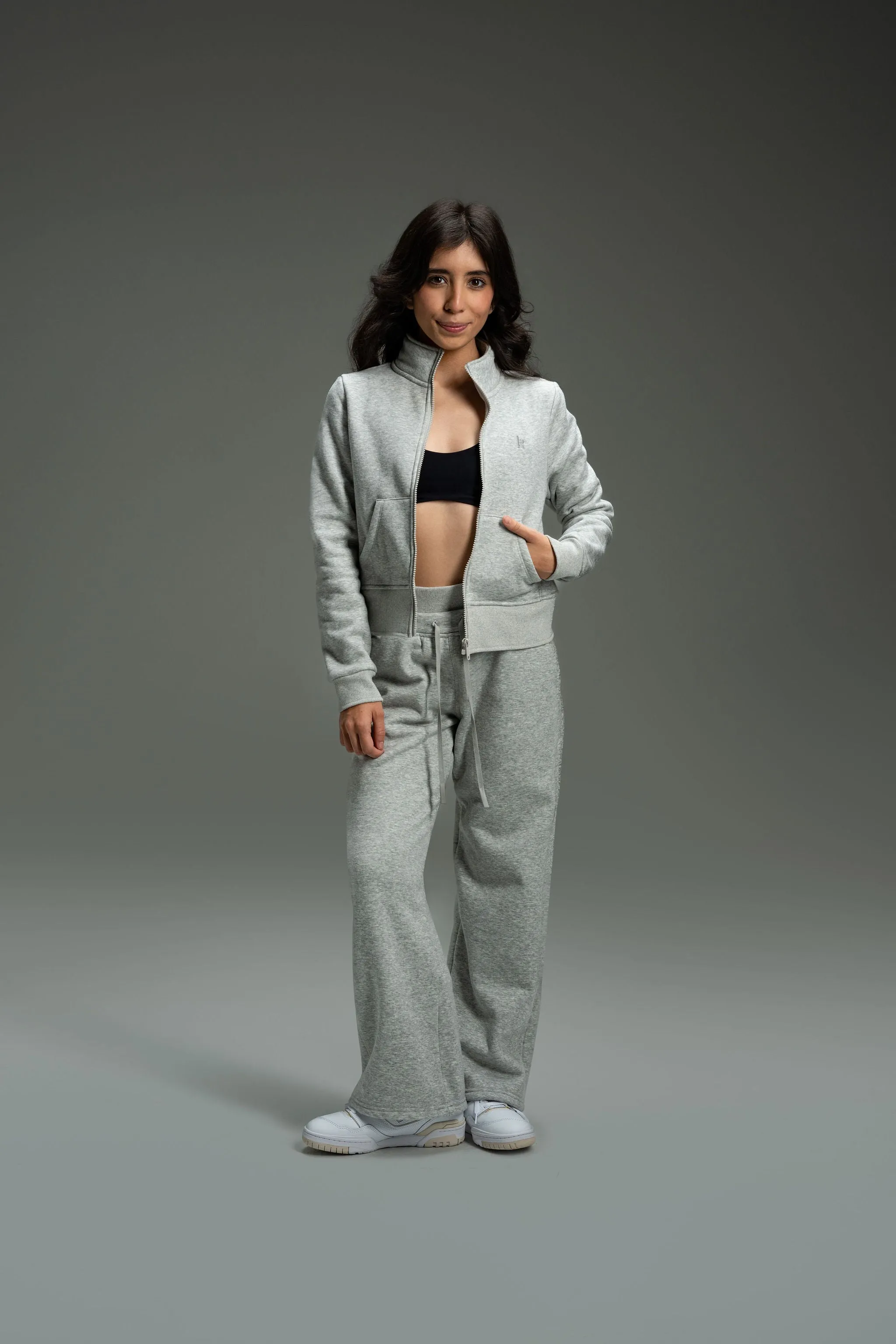 CozyTec Up Jacket - Heather Grey sold by Kamo Fitness product image thumbnail 2