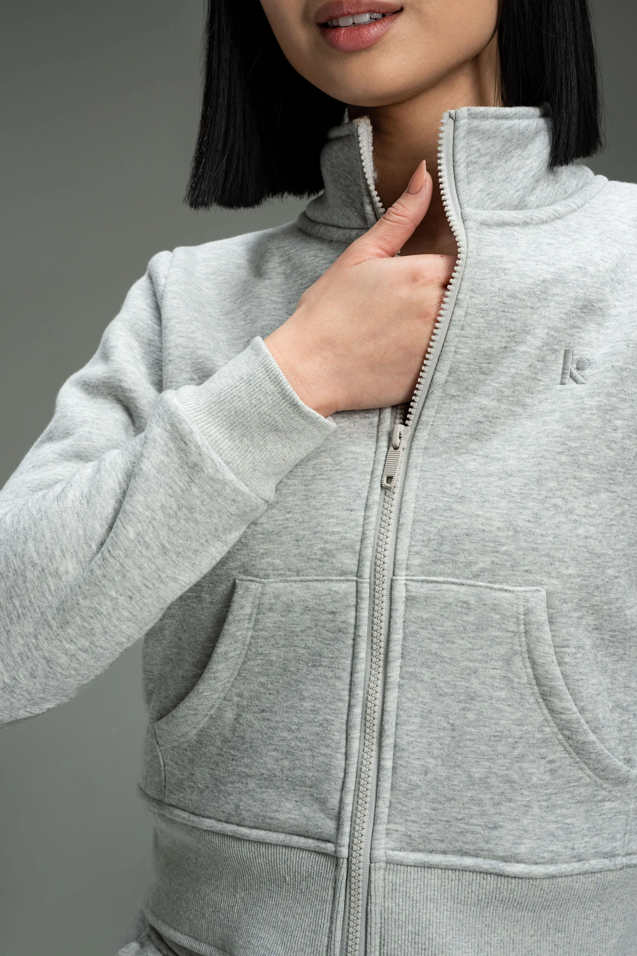 CozyTec Up Jacket - Heather Grey sold by Kamo Fitness product image thumbnail 5