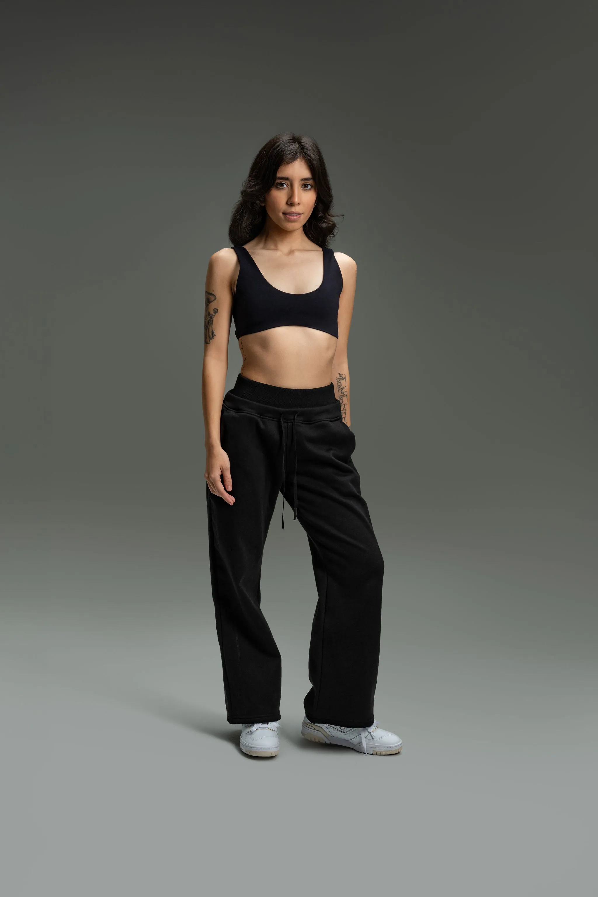 CozyTec Wide Leg Sweatpants 30" - Black sold by Kamo Fitness product image thumbnail 3
