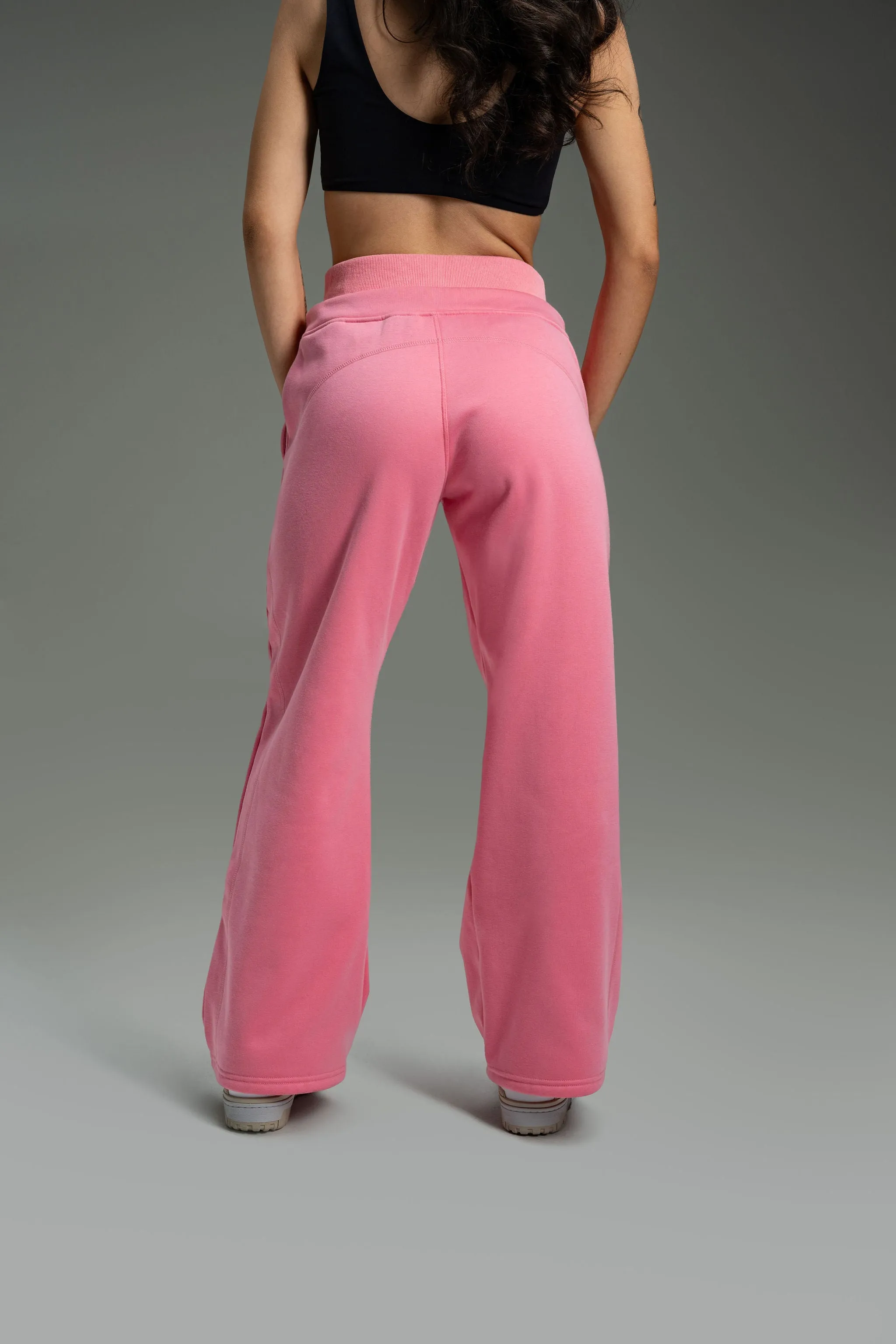 CozyTec Wide Leg Sweatpants 30" - Soft Rose sold by Kamo Fitness product image thumbnail 2