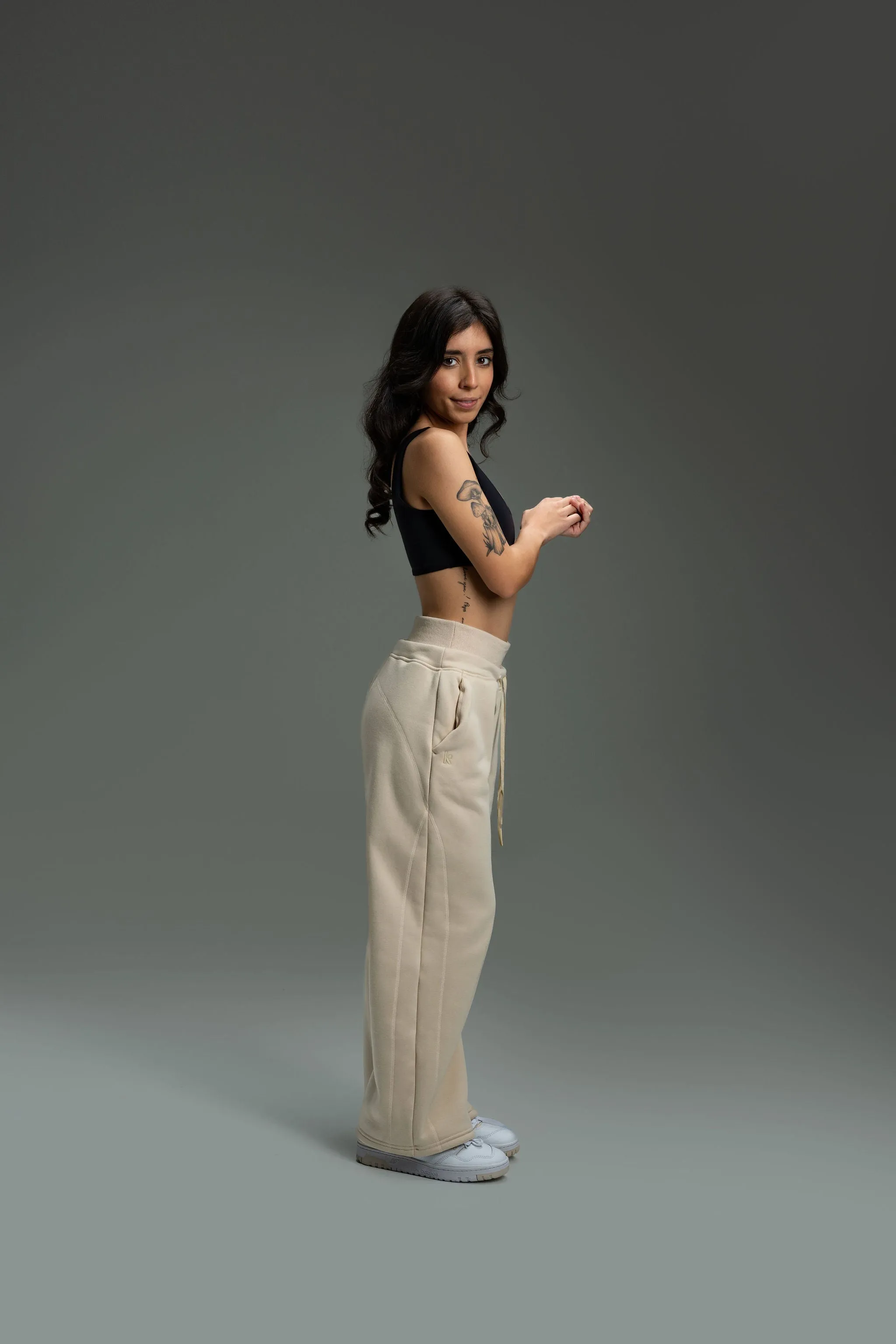 CozyTec Wide Leg Sweatpants 30" - Blush Nude sold by Kamo Fitness product image thumbnail 3